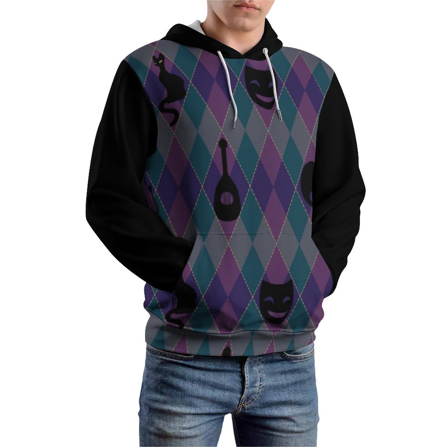 Catty Troubadour 230gsm Printed Hoodie for Men (All-Over Printing)