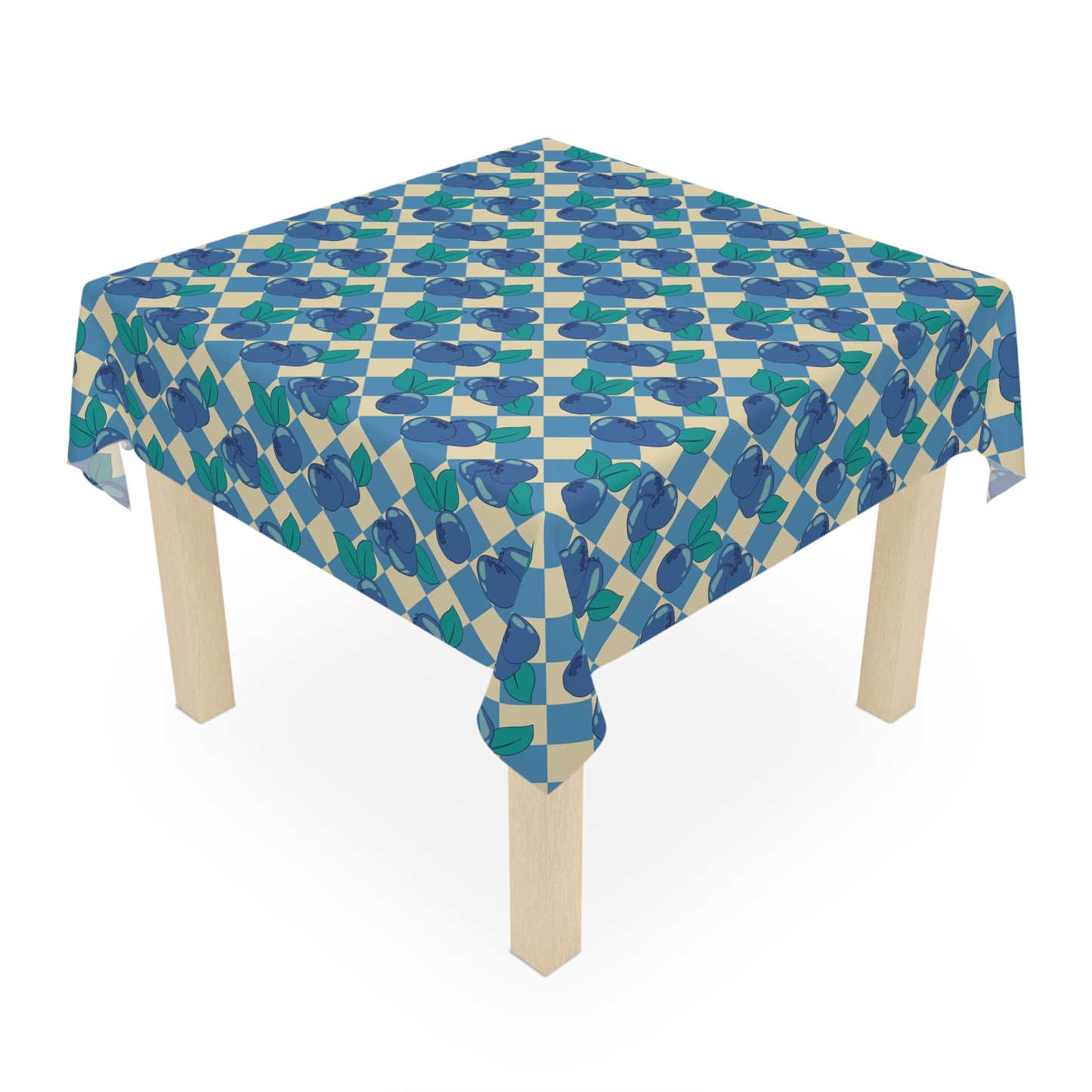 Blueberry Checkers Tablecloth