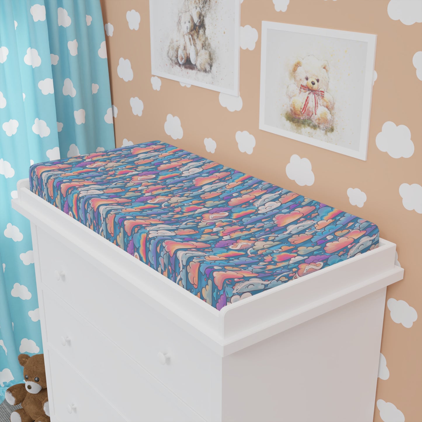 Noodle Cloud Dragon Baby Changing Pad Cover
