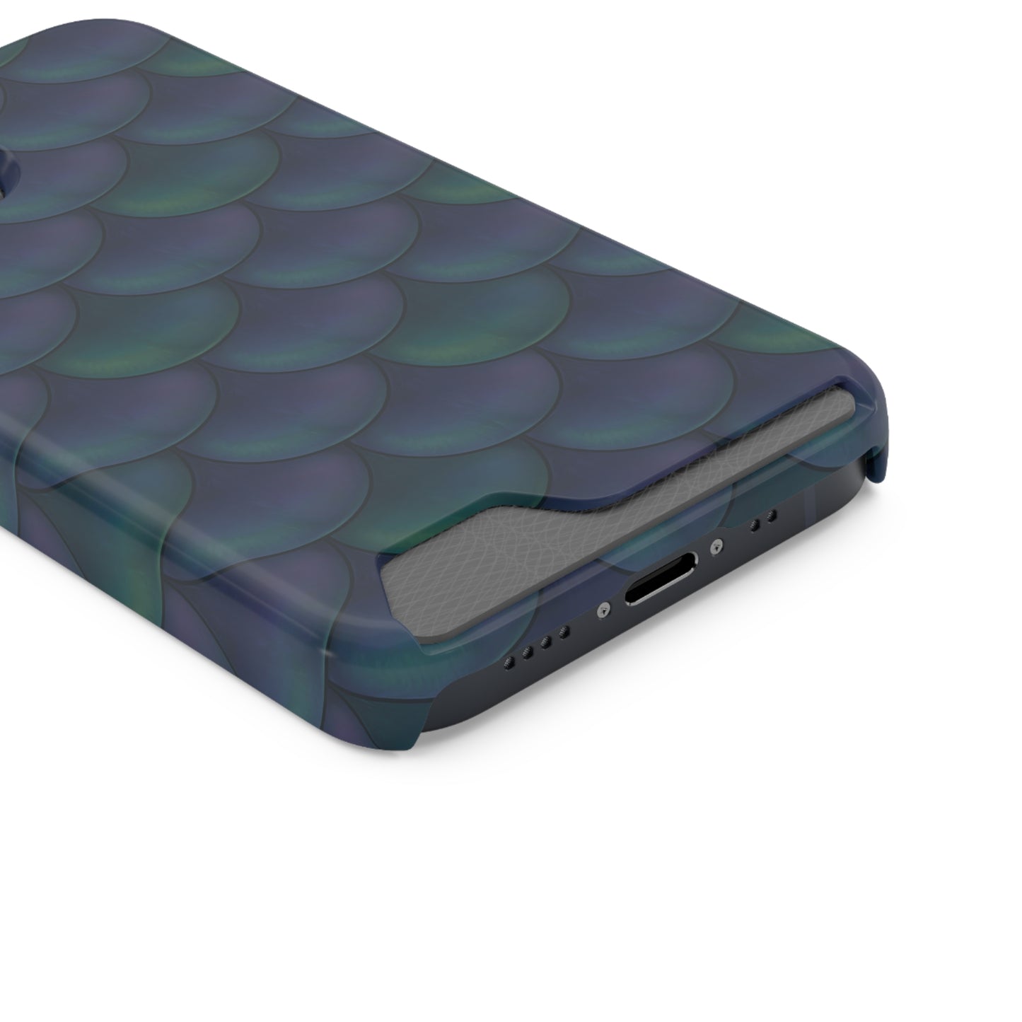 Blue Dragon Scale Phone Case With Card Holder