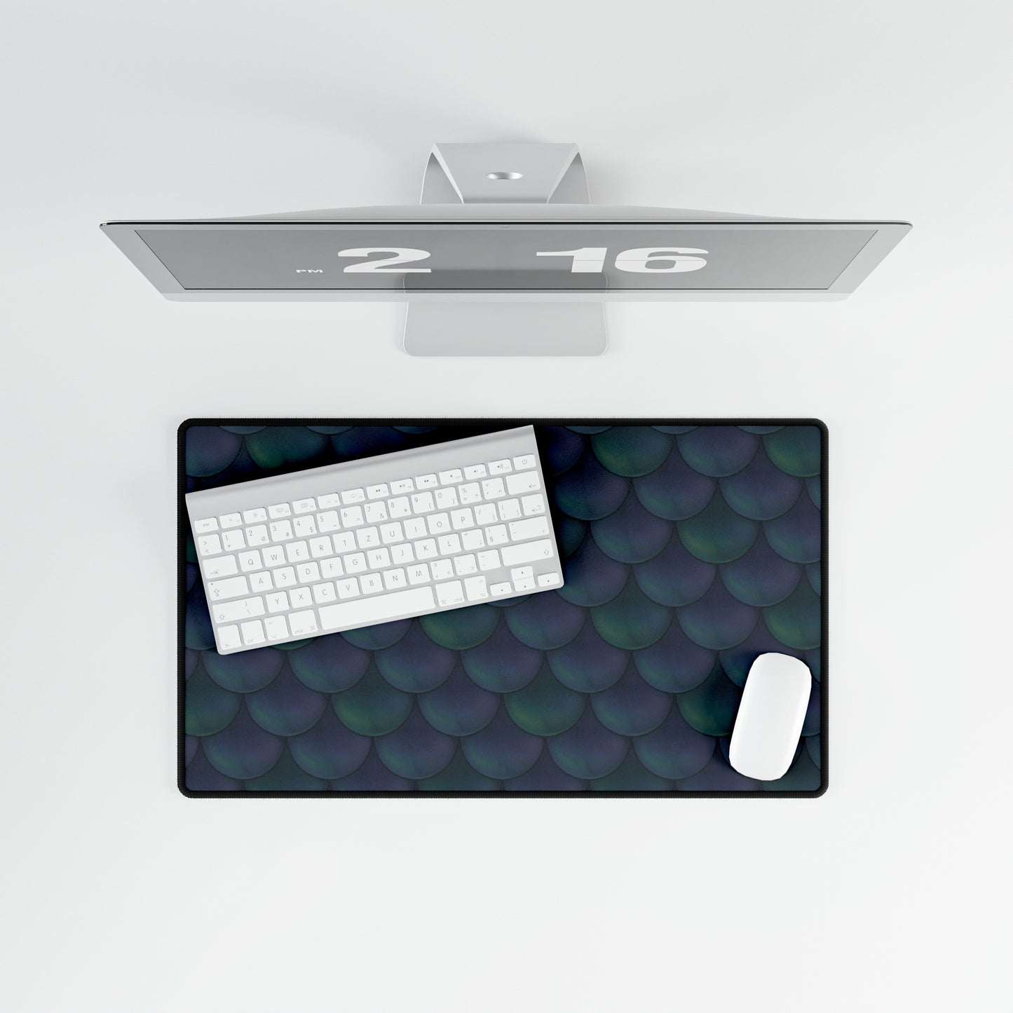 Blue Dragonscale Desk Mat
