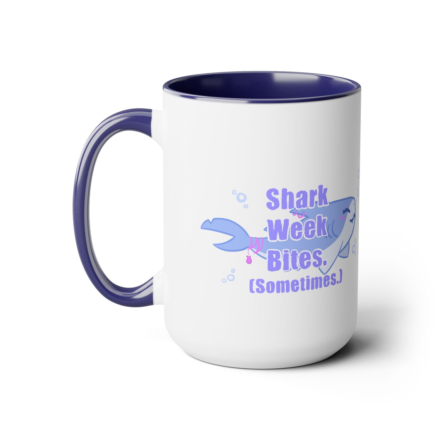 Shark Week Bites Two-Tone Coffee Mugs, 15oz