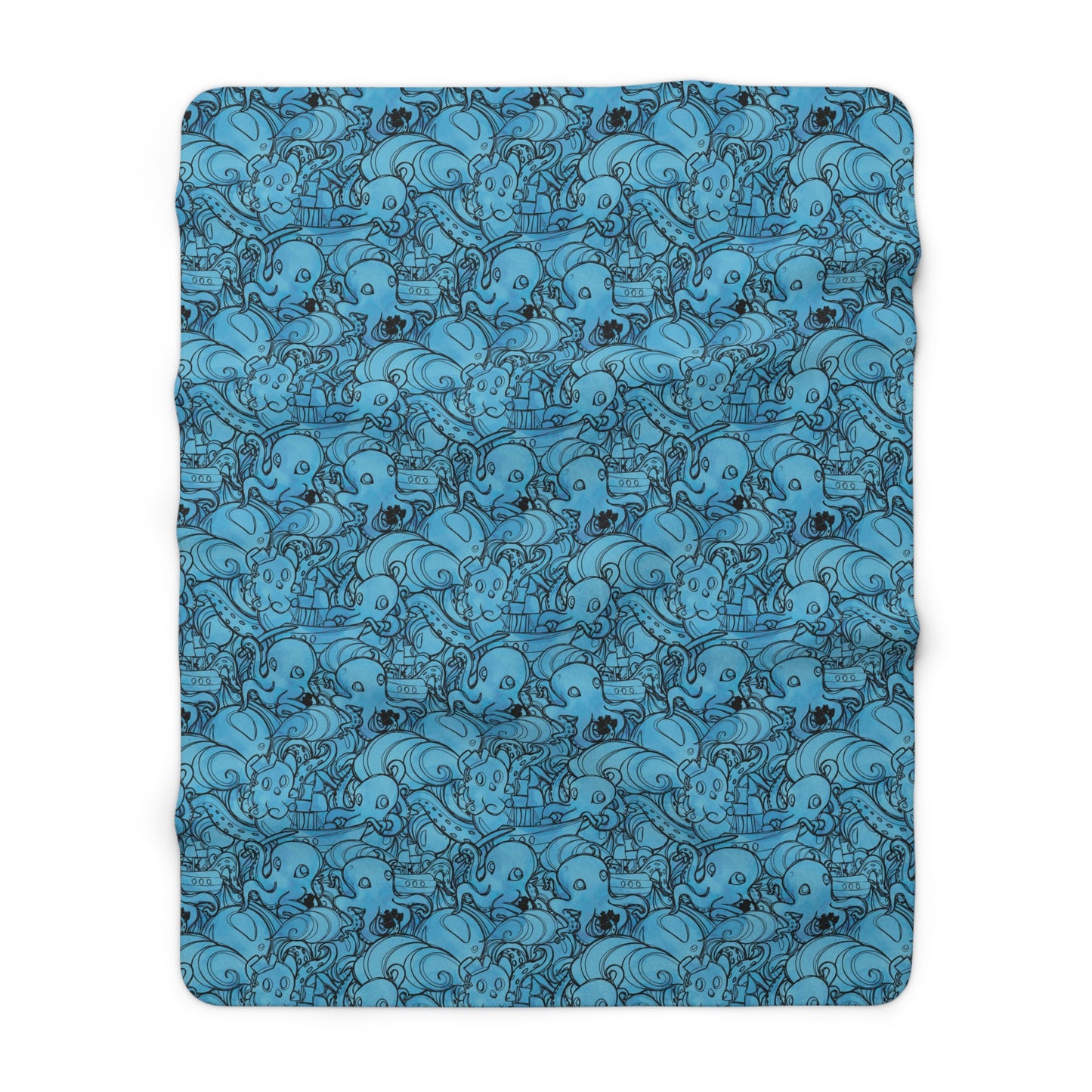 Pirate Kraken Fleece Blanket