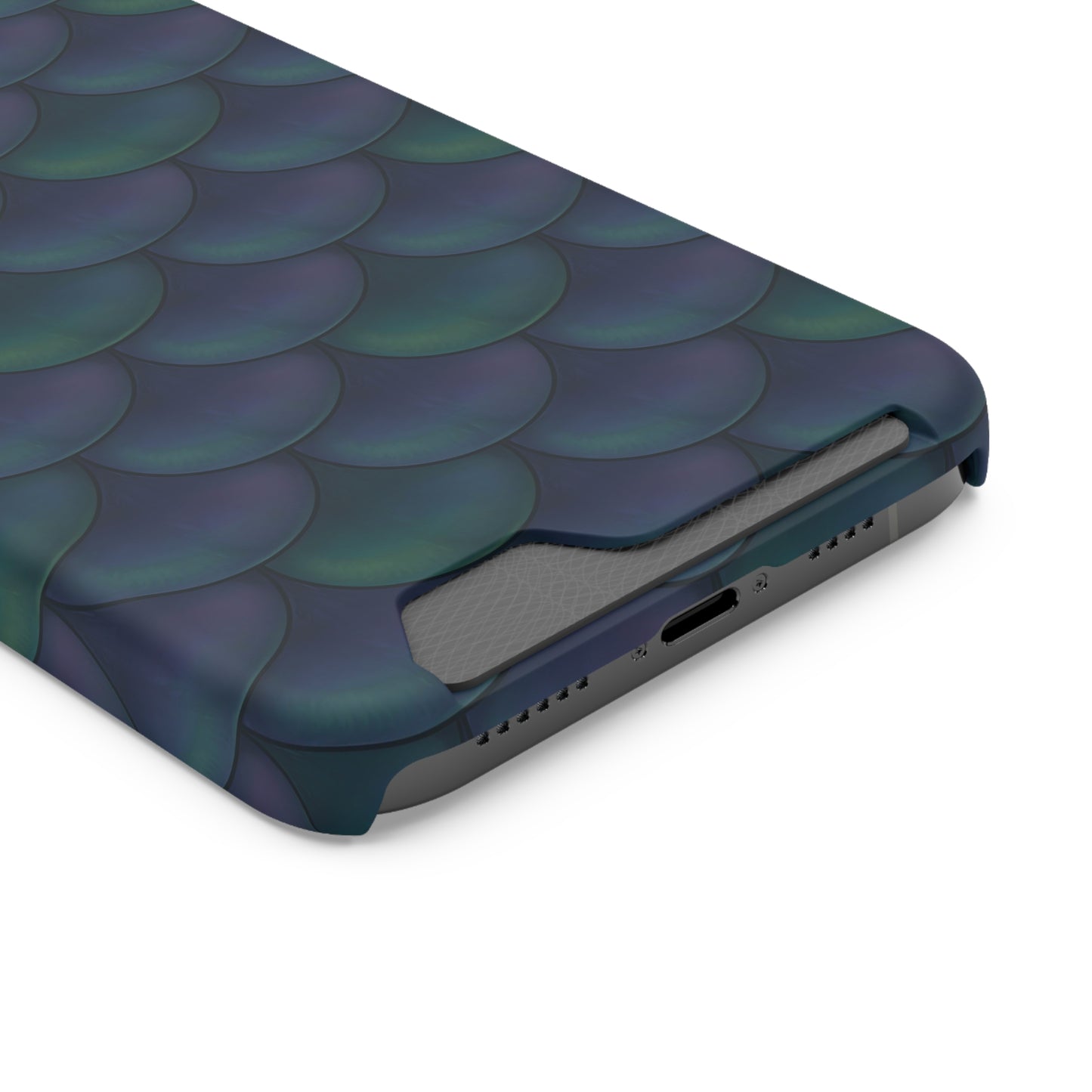 Blue Dragon Scale Phone Case With Card Holder