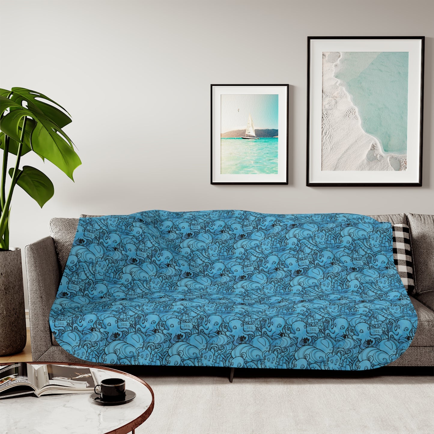 Pirate Kraken Sherpa Blanket