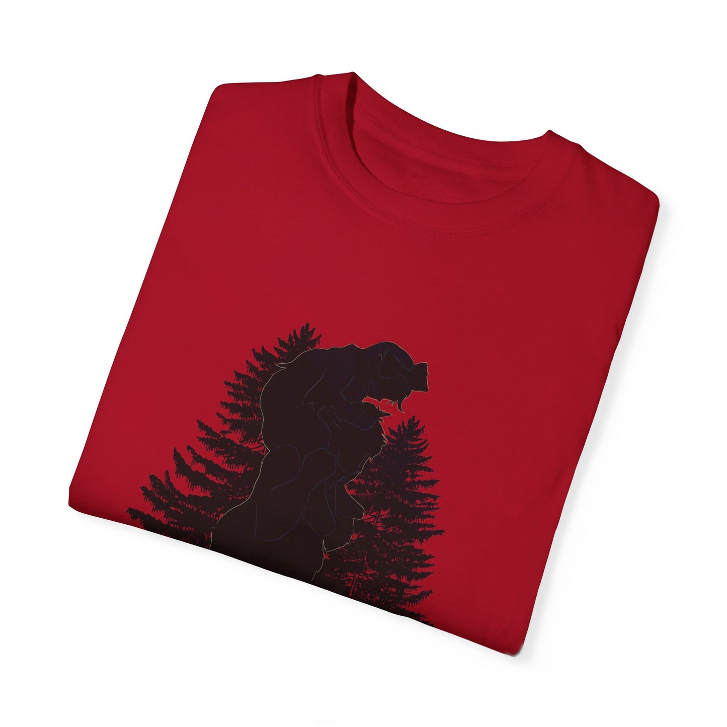 Sasquatch Dad Silhouette Simple Uni Garment-Dyed T-shirt Gift for Fathers