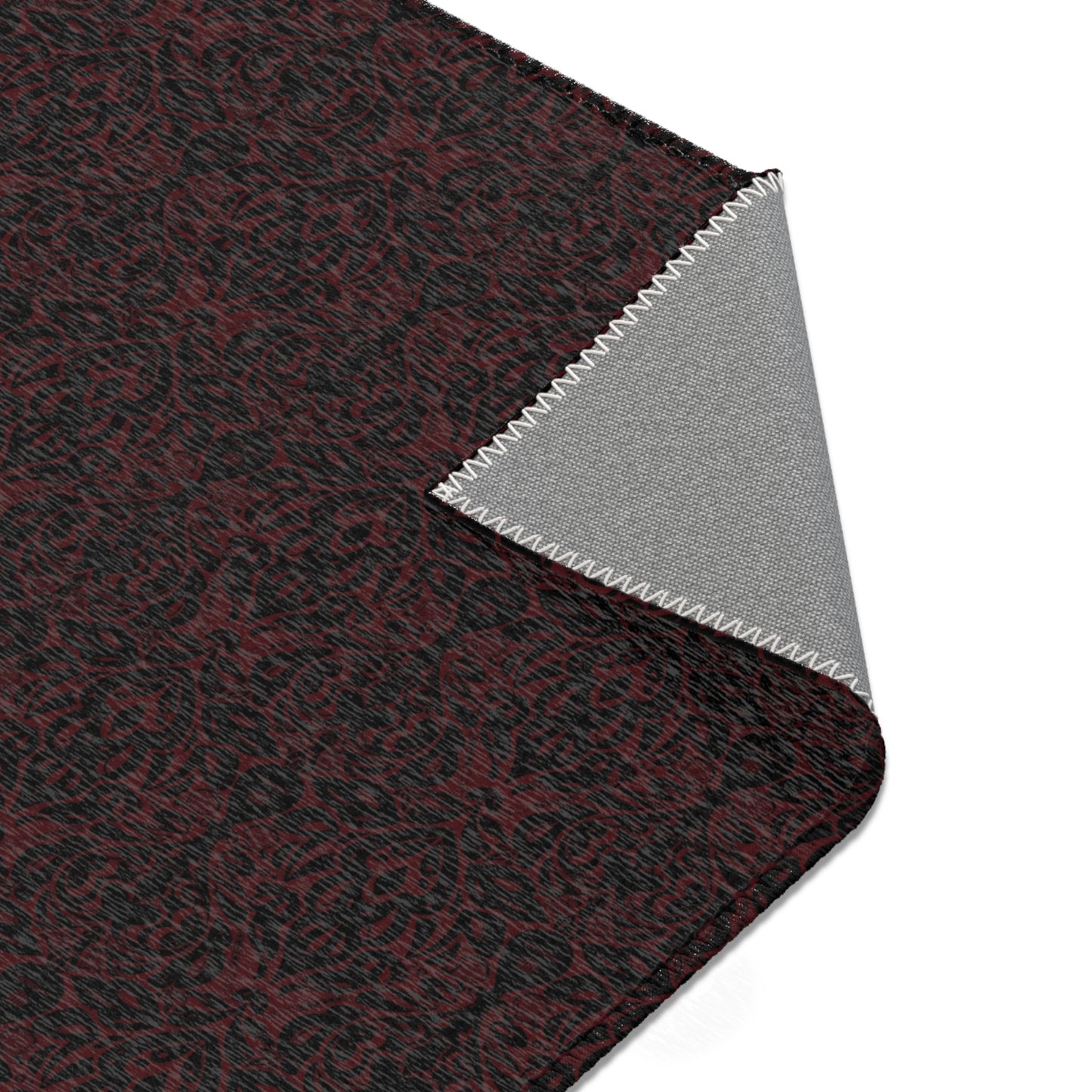 Dark Red Bard Area Rugs