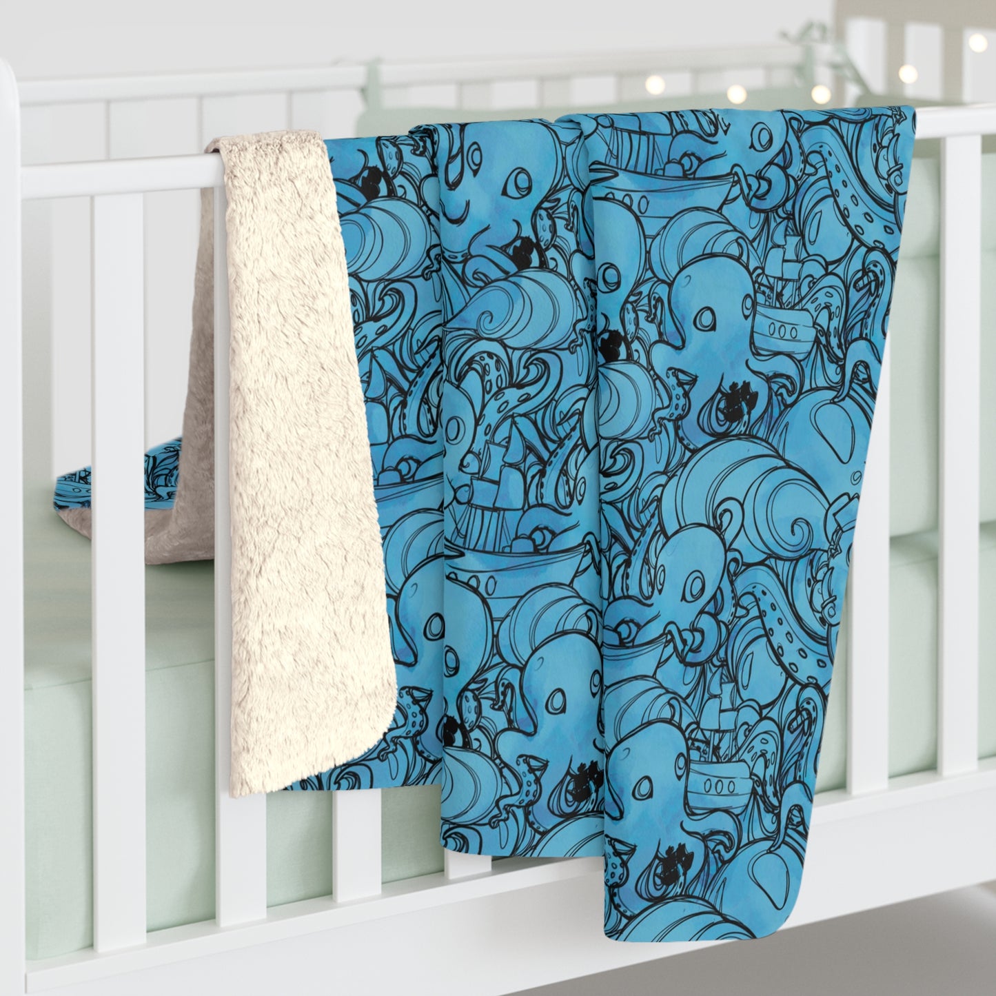 Pirate Kraken Fleece Blanket