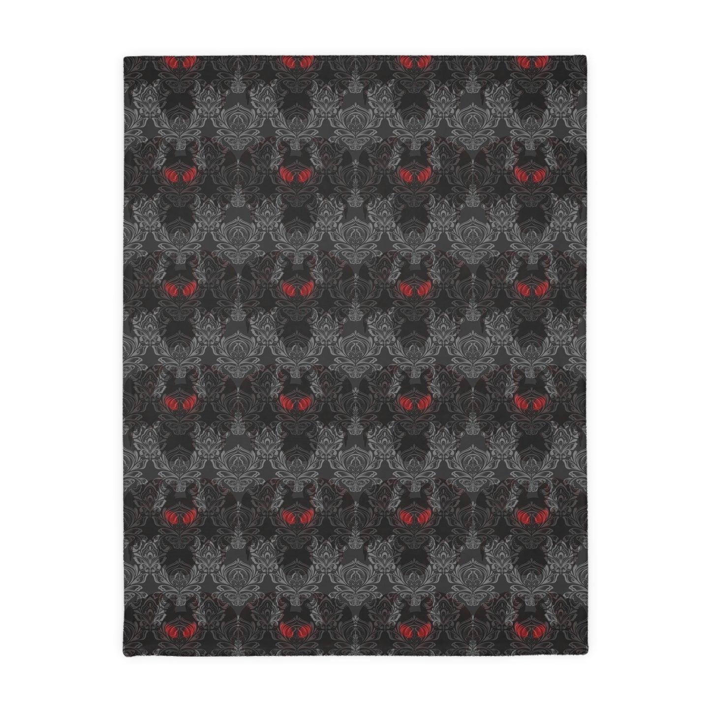 Mothman with Swirls Velveteen Microfiber Blanket