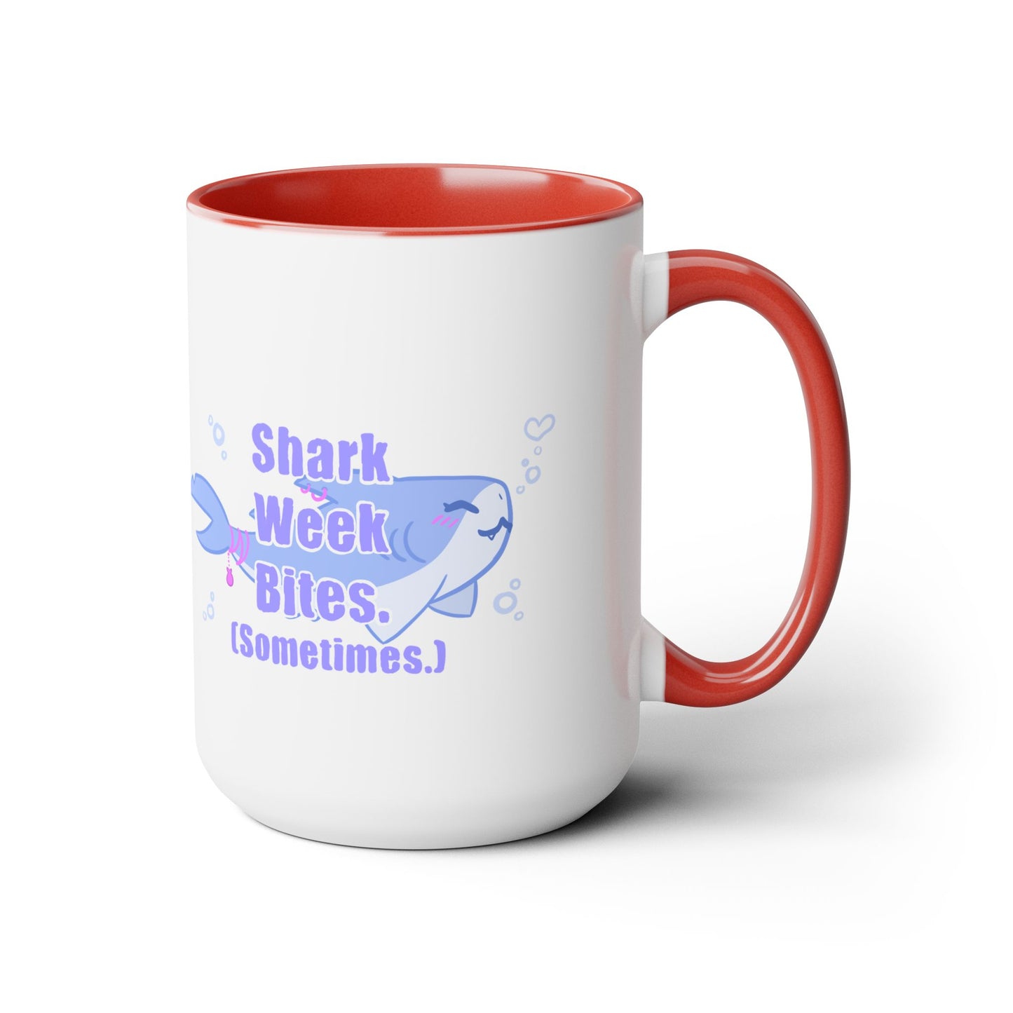 Shark Week Bites Two-Tone Coffee Mugs, 15oz