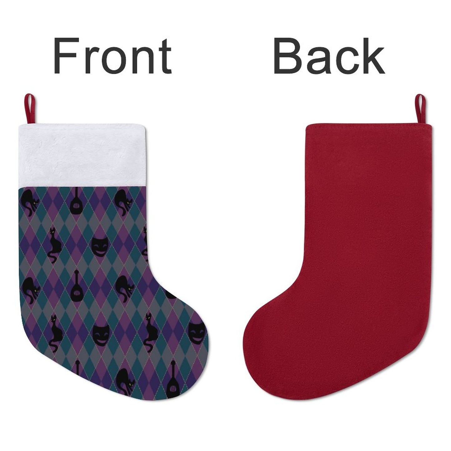 Catty Troubadour Personalized Santa Stocking