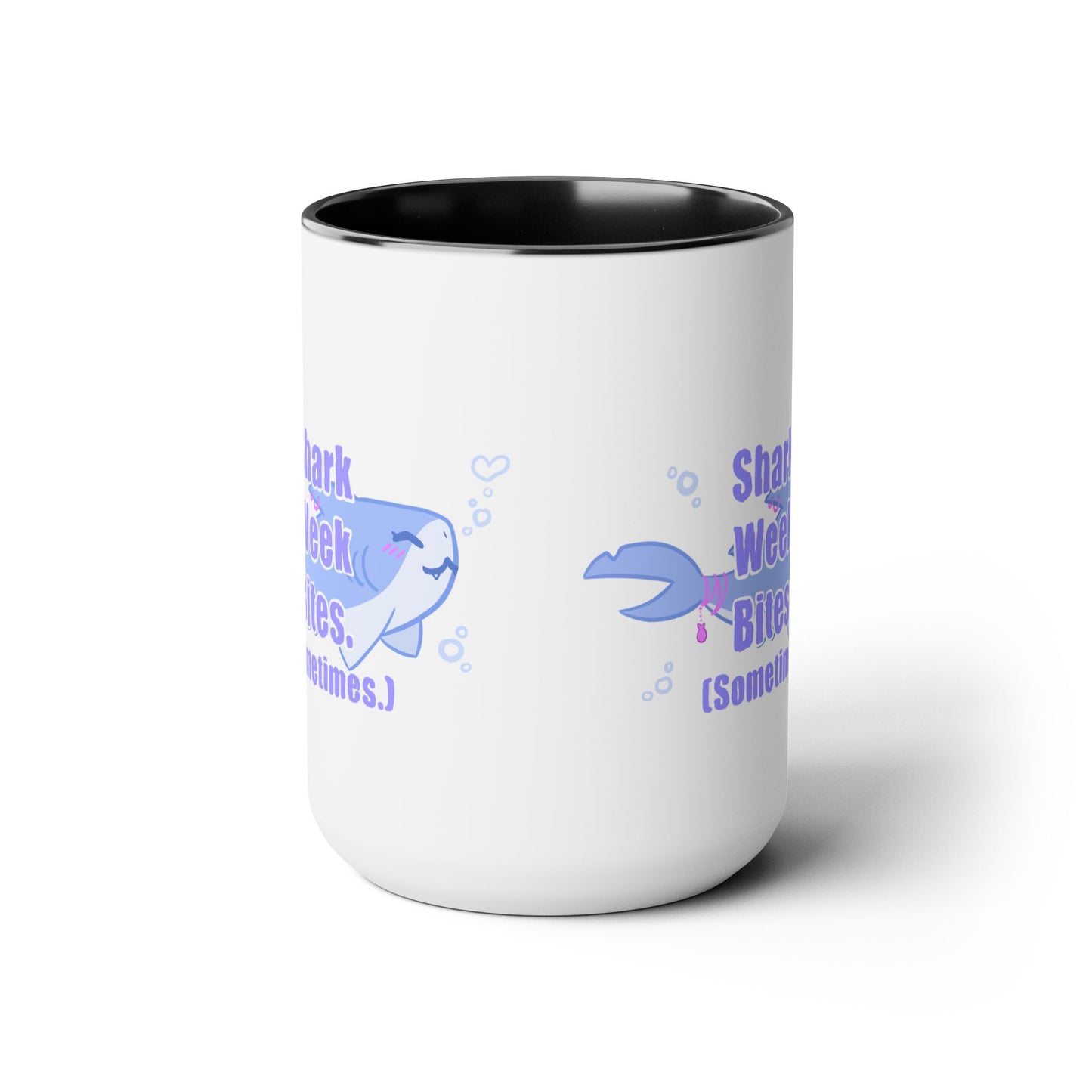Shark Week Bites Two-Tone Coffee Mugs, 15oz