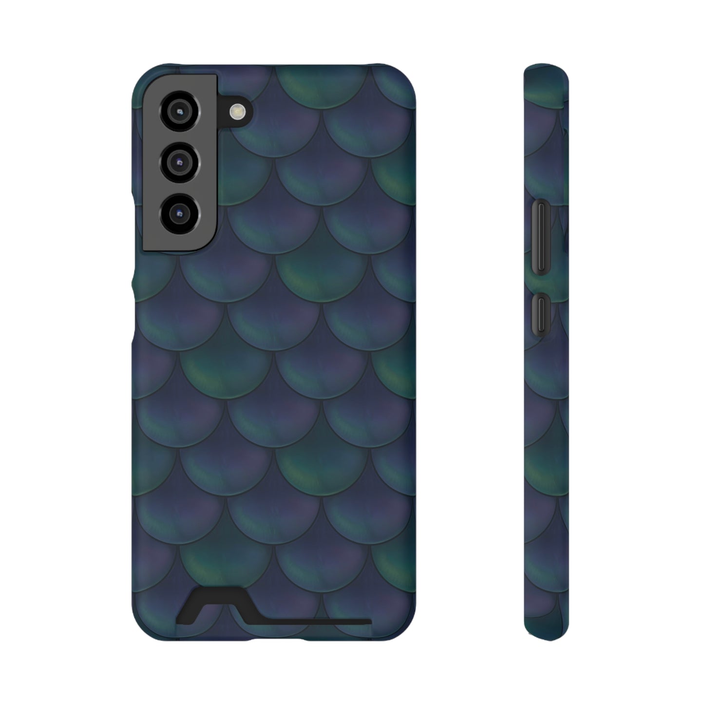 Blue Dragon Scale Phone Case With Card Holder