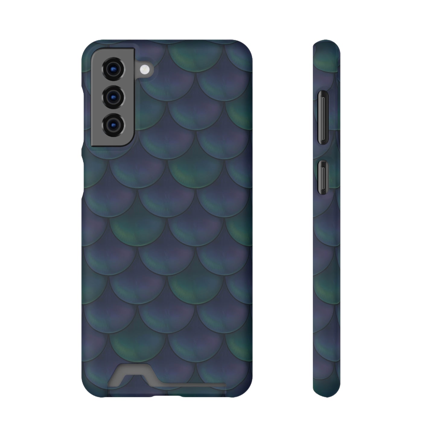Blue Dragon Scale Phone Case With Card Holder