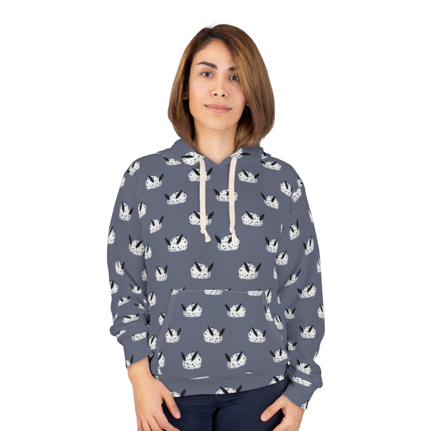 Sea Bunny Grey Unisex Pullover Hoodie