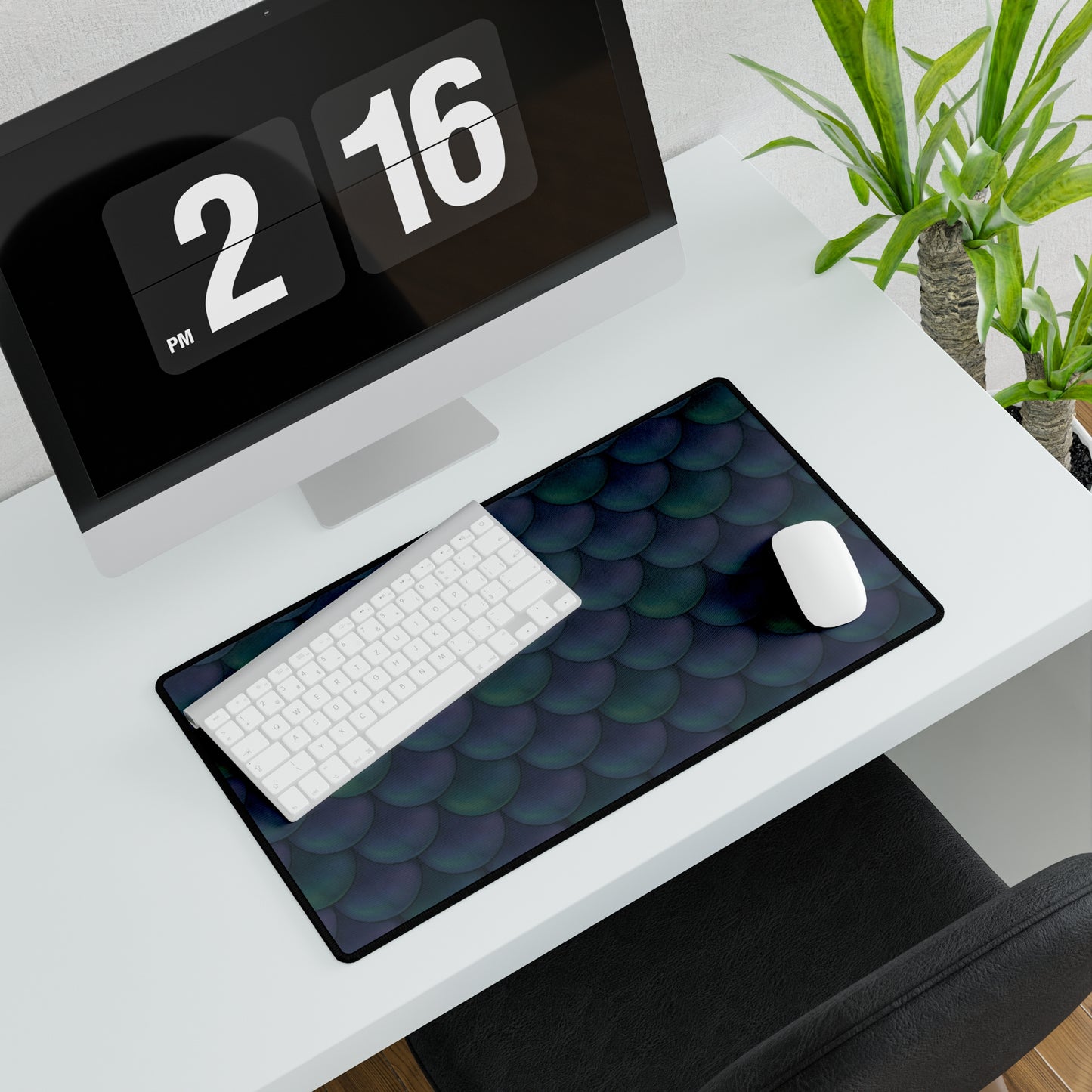 Blue Dragonscale Desk Mat