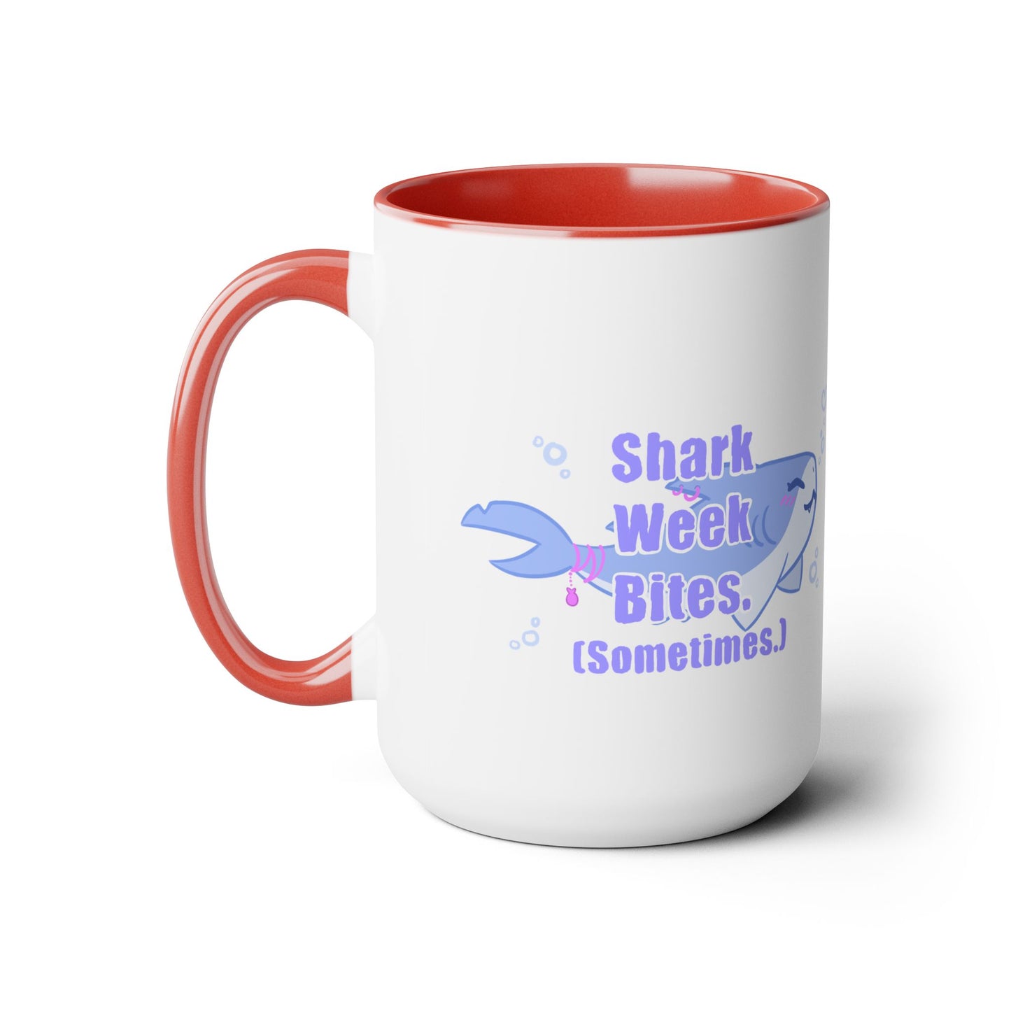 Shark Week Bites Two-Tone Coffee Mugs, 15oz