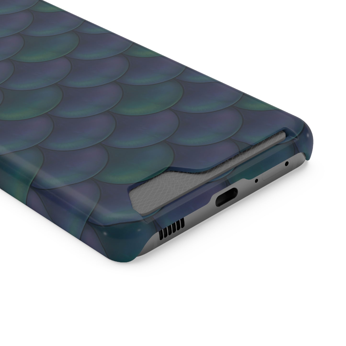 Blue Dragon Scale Phone Case With Card Holder