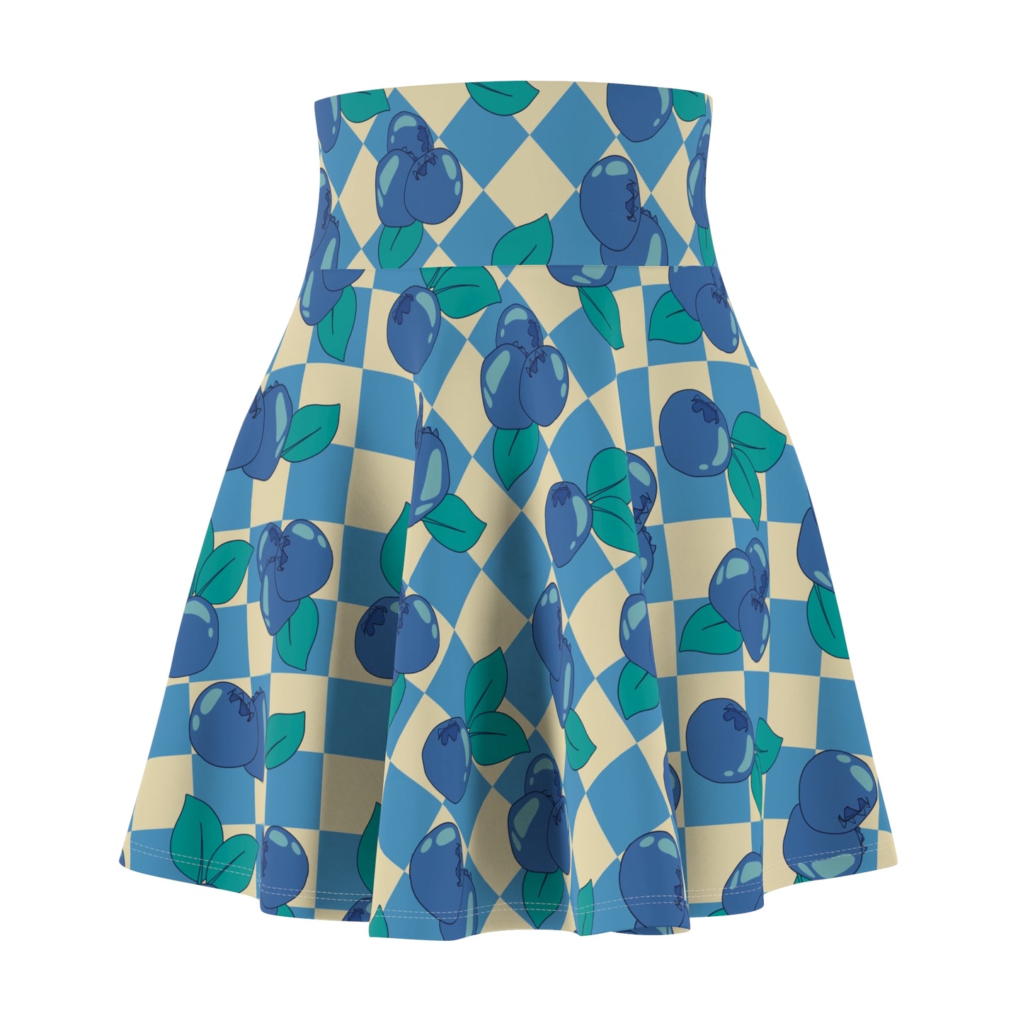 Blueberry Checkers Skater Skirt