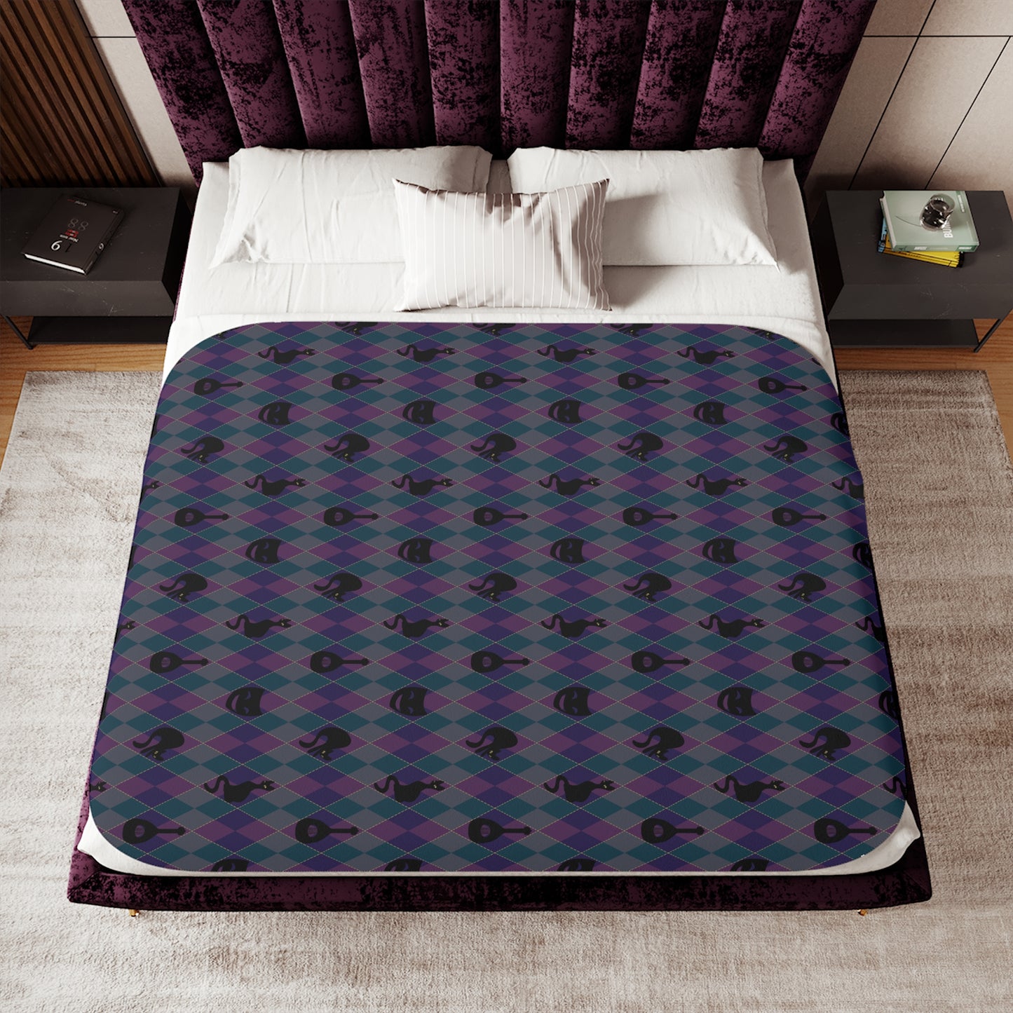 Catty Troubador Sherpa Blanket