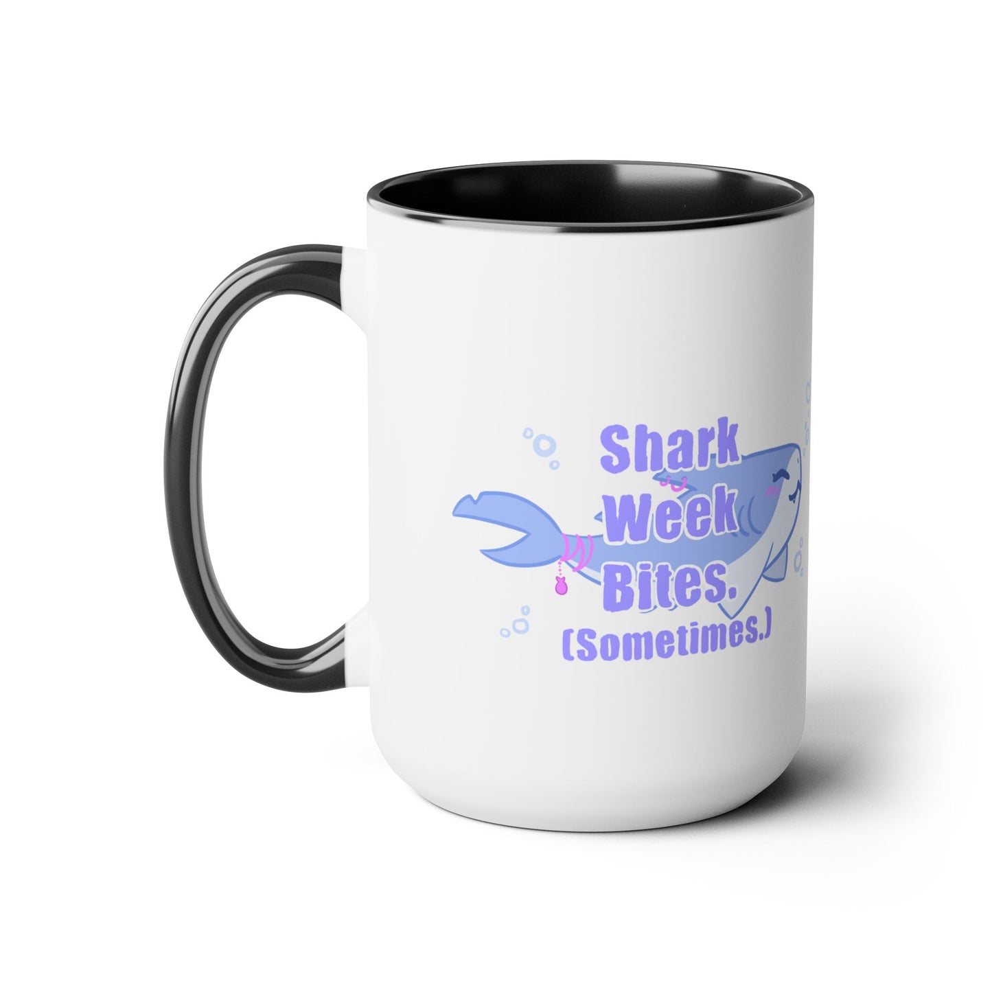 Shark Week Bites Two-Tone Coffee Mugs, 15oz