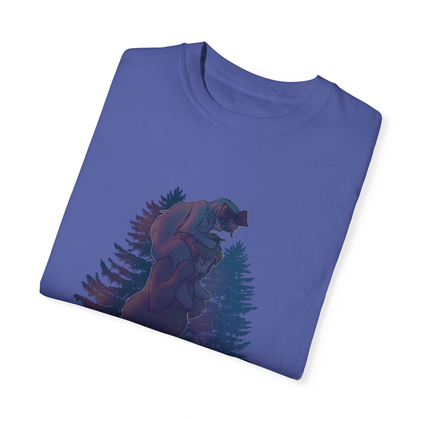 Colored Sasquatch Dad and Daughter Uni Garment-Dyed T-shirt Gift for Fathers