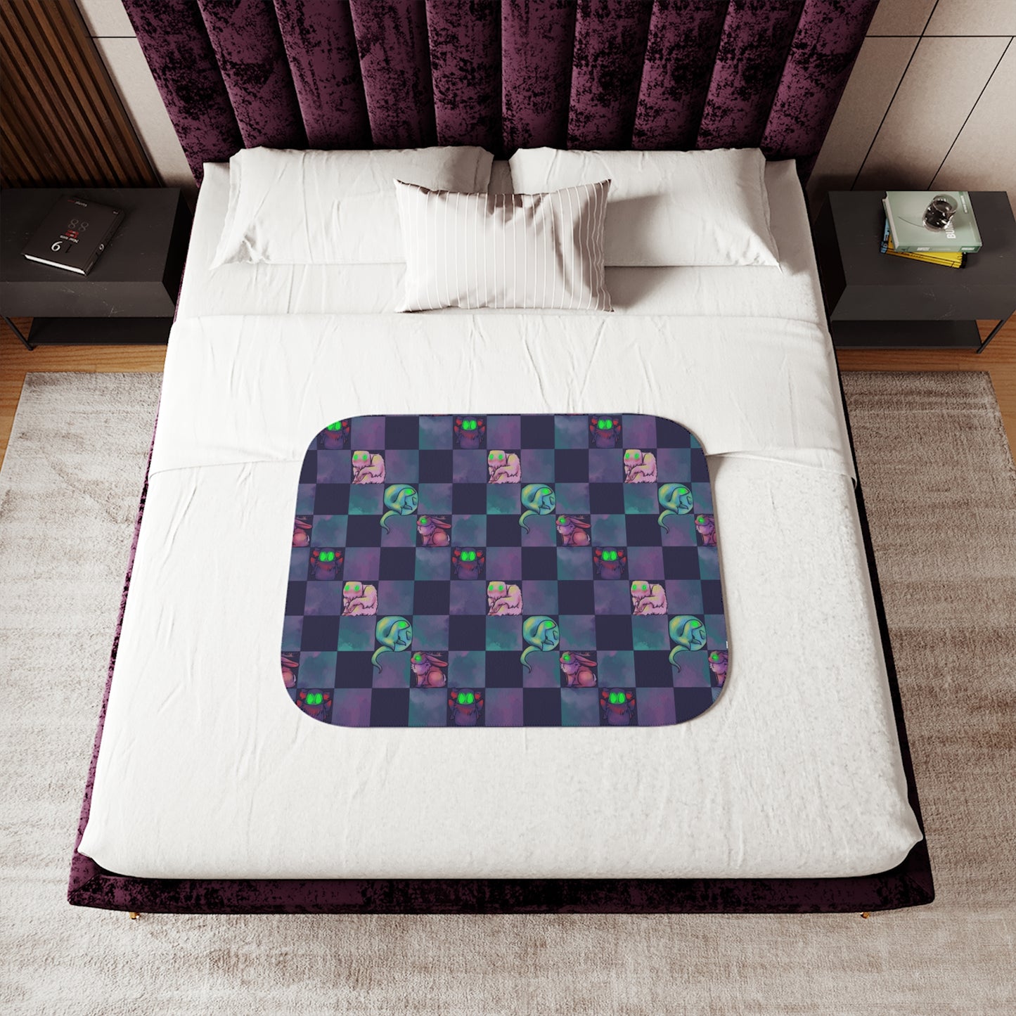 Cryptids Check Sherpa Blanket