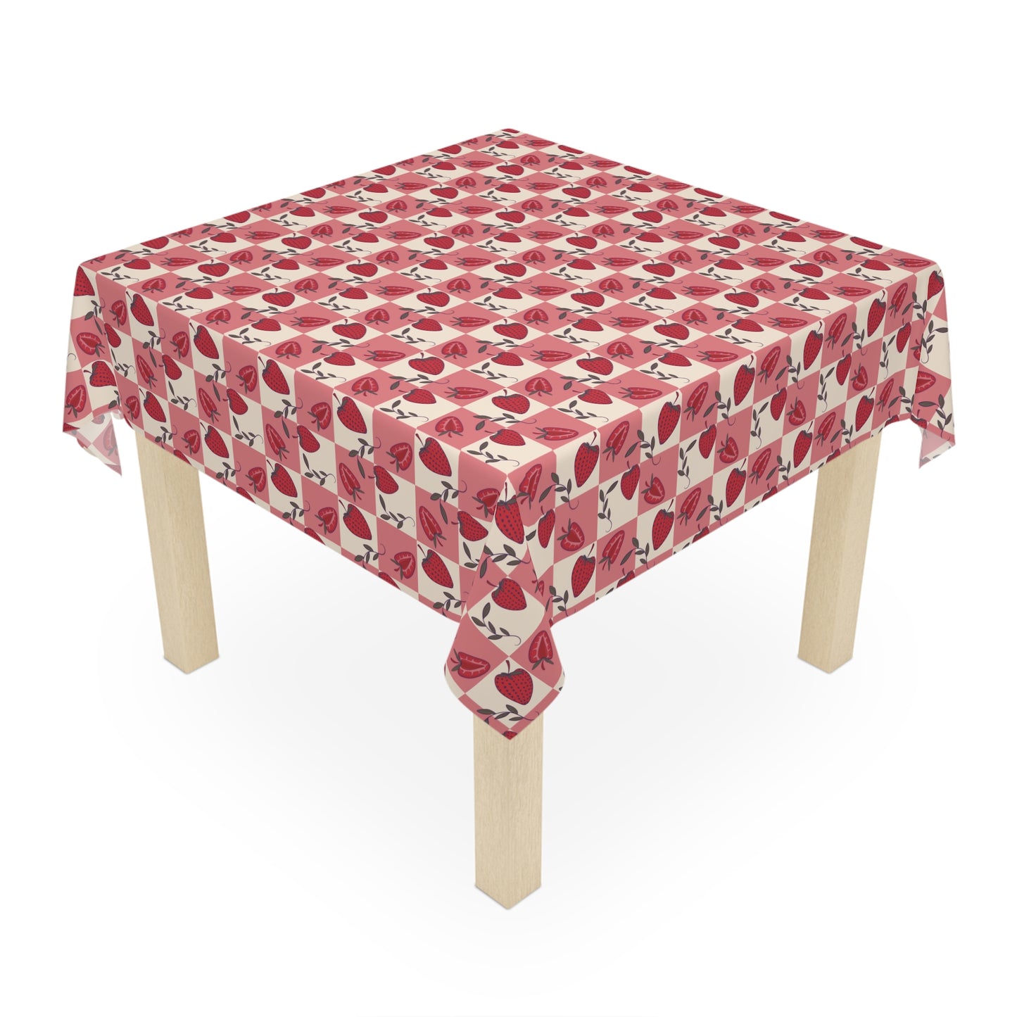 Strawberry Checkers Tablecloth