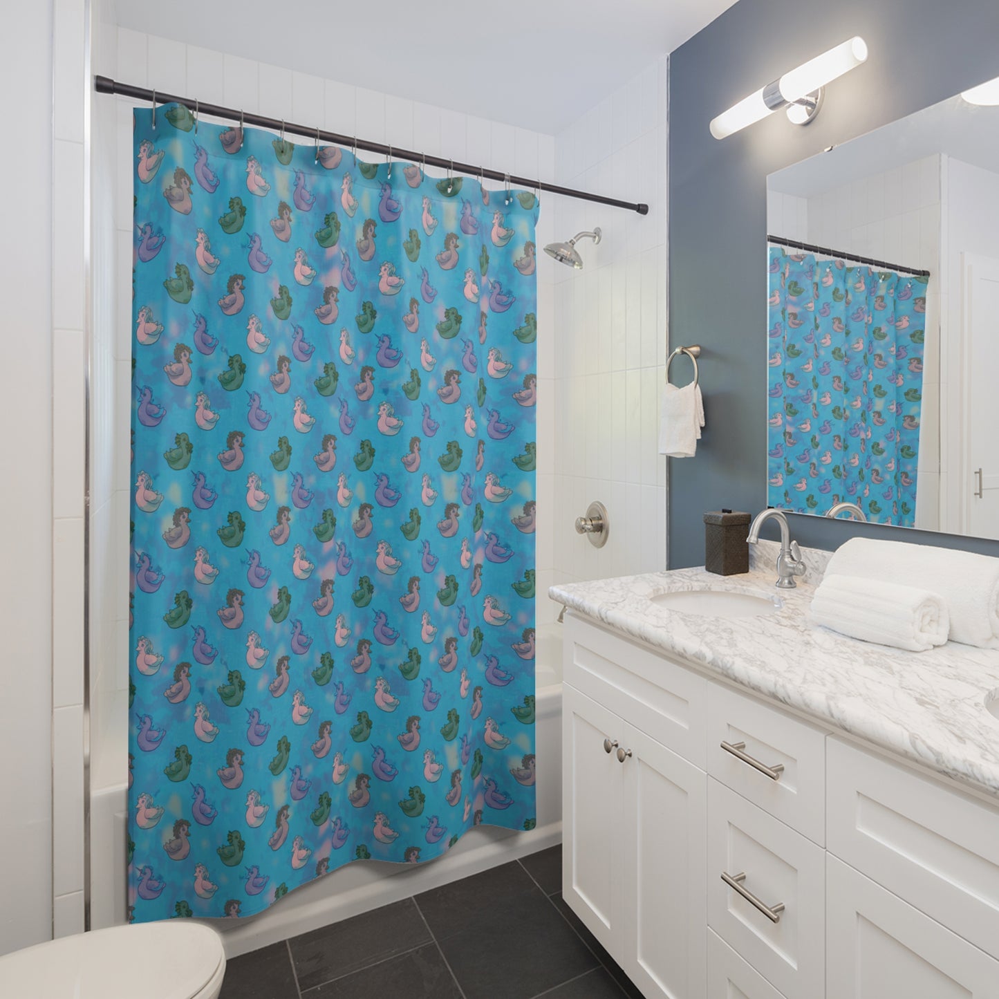 Bathtub of Monsters Shower Curtains