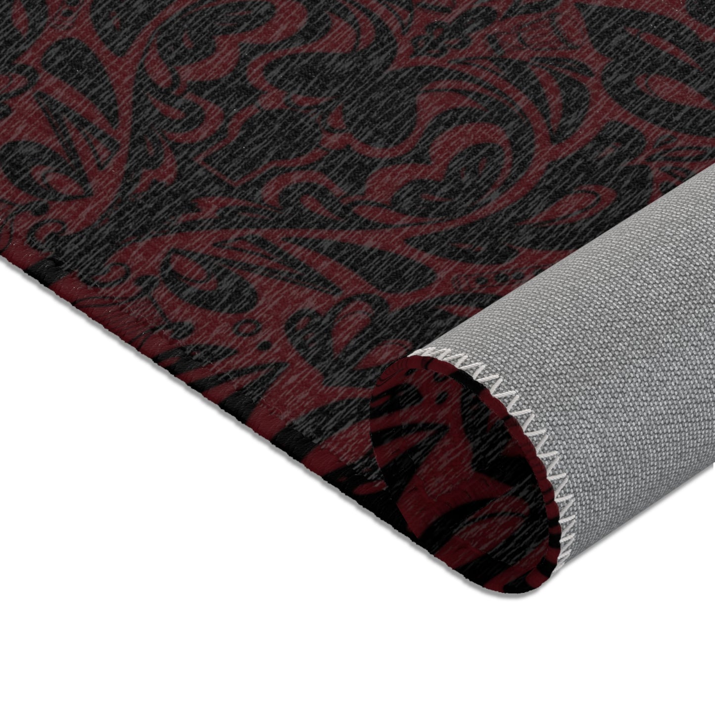 Dark Red Bard Area Rugs