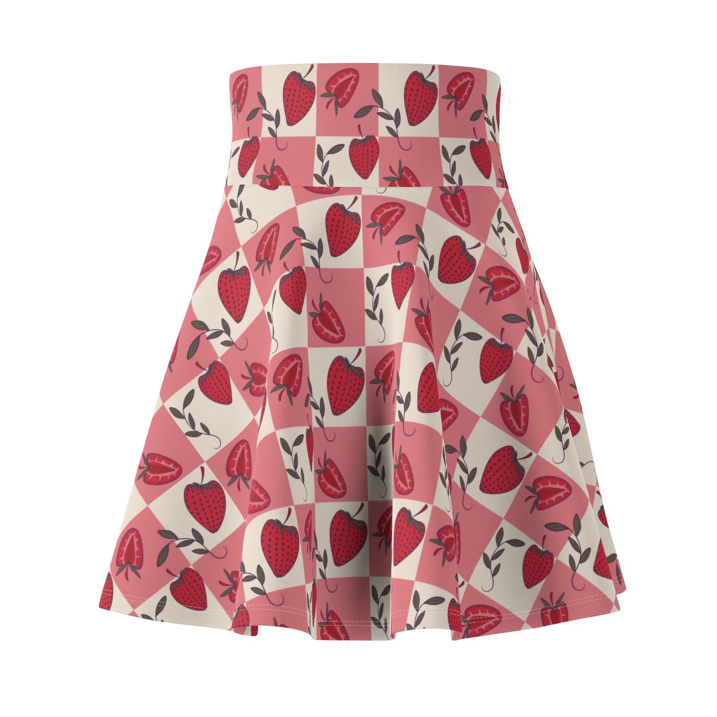 Strawberry Checkers Skater Skirt