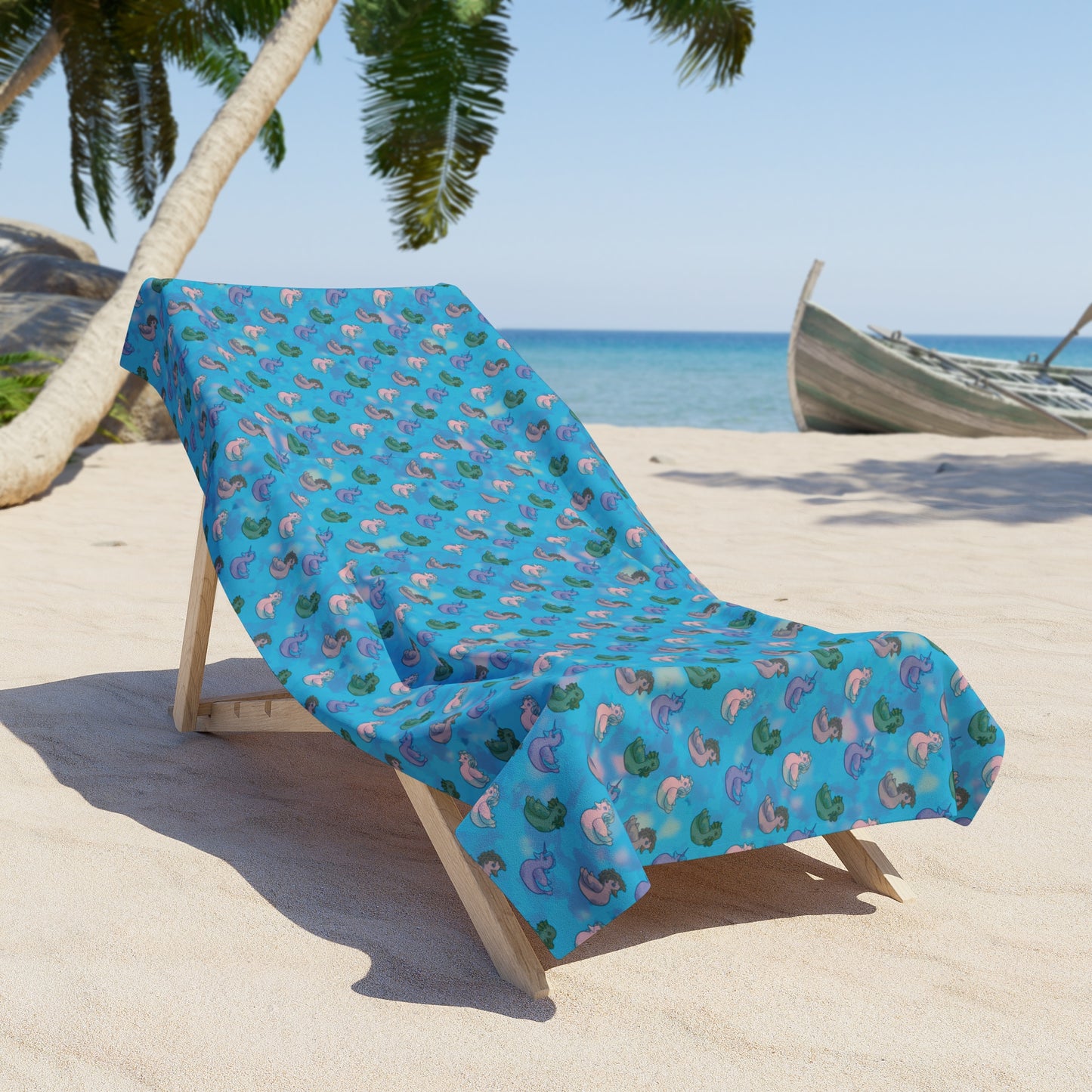 Bathtub of Monsters Beach Towel