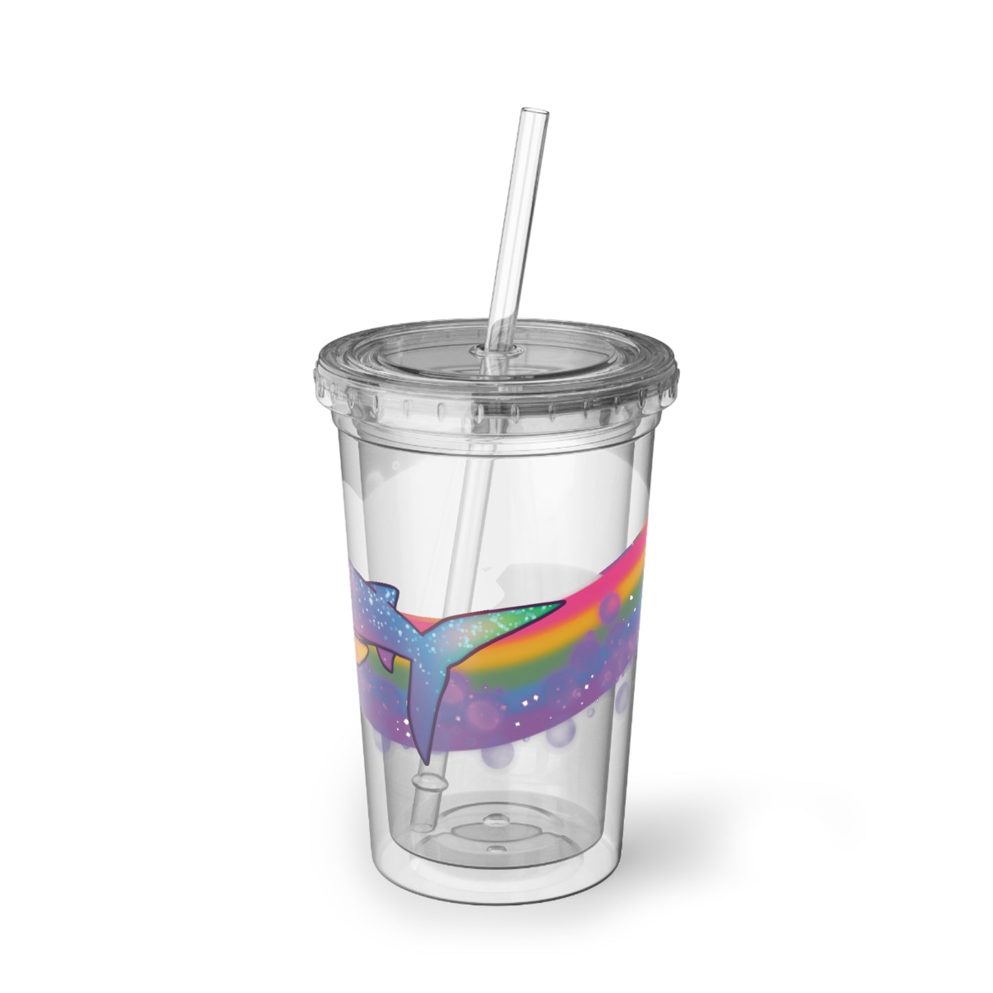 Rainbow Shark Suave Acrylic Cup 16oz