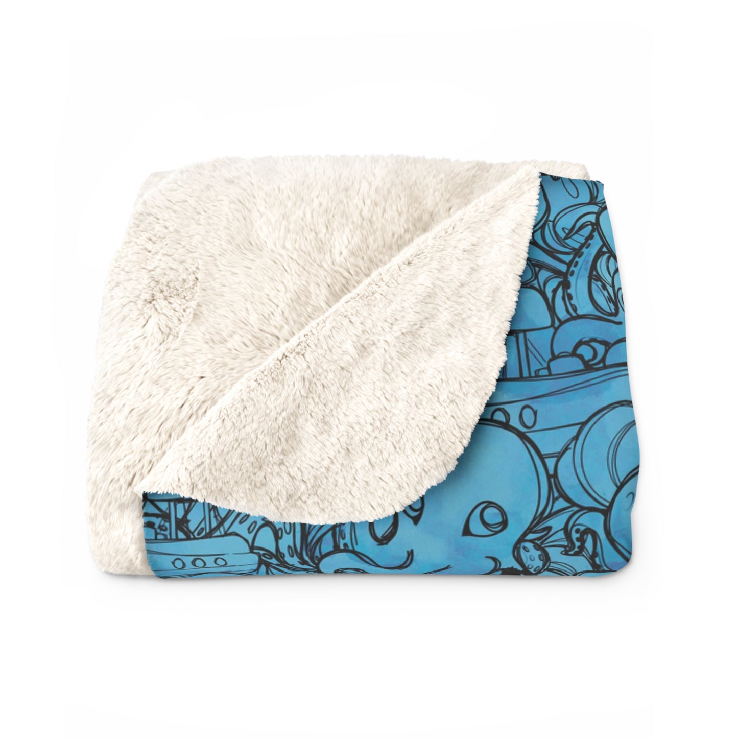 Pirate Kraken Fleece Blanket