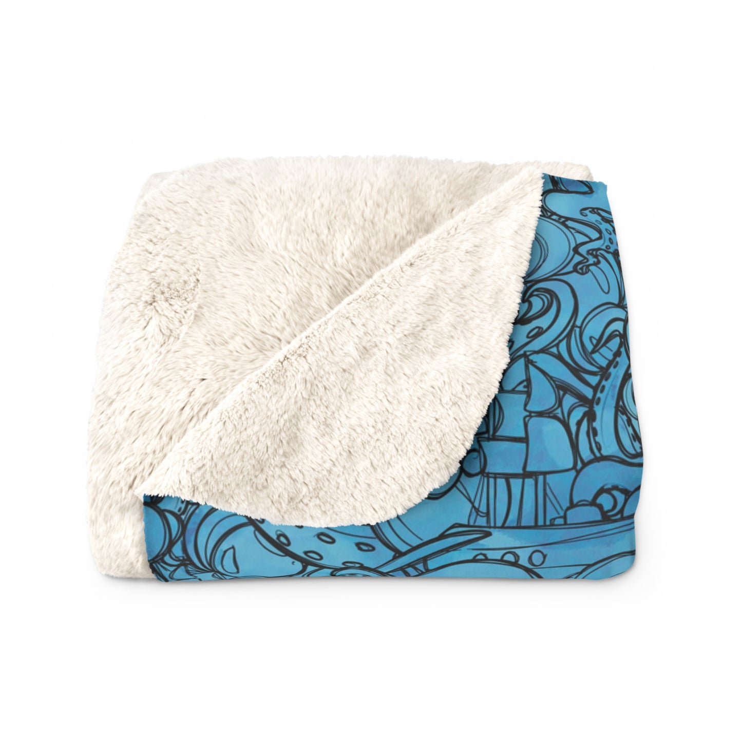 Pirate Kraken Fleece Blanket