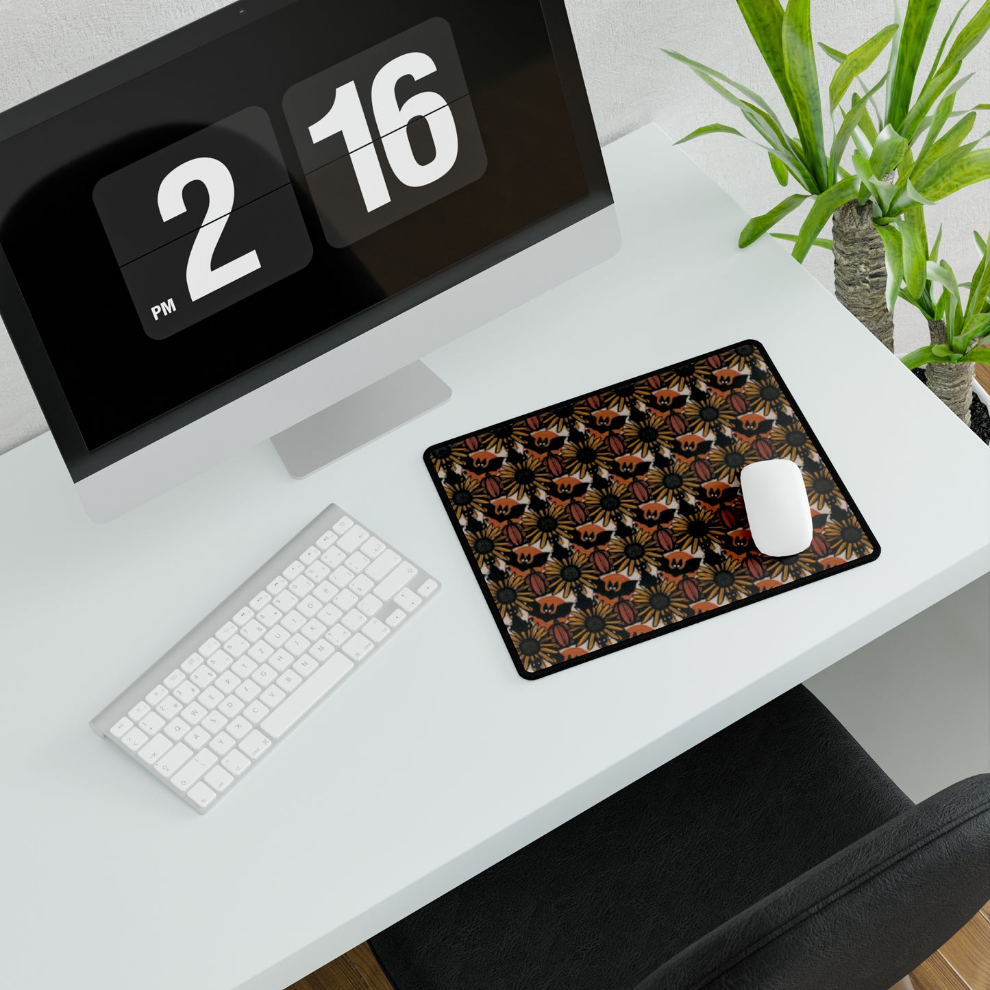 Sunflower Shadows Desk Mat
