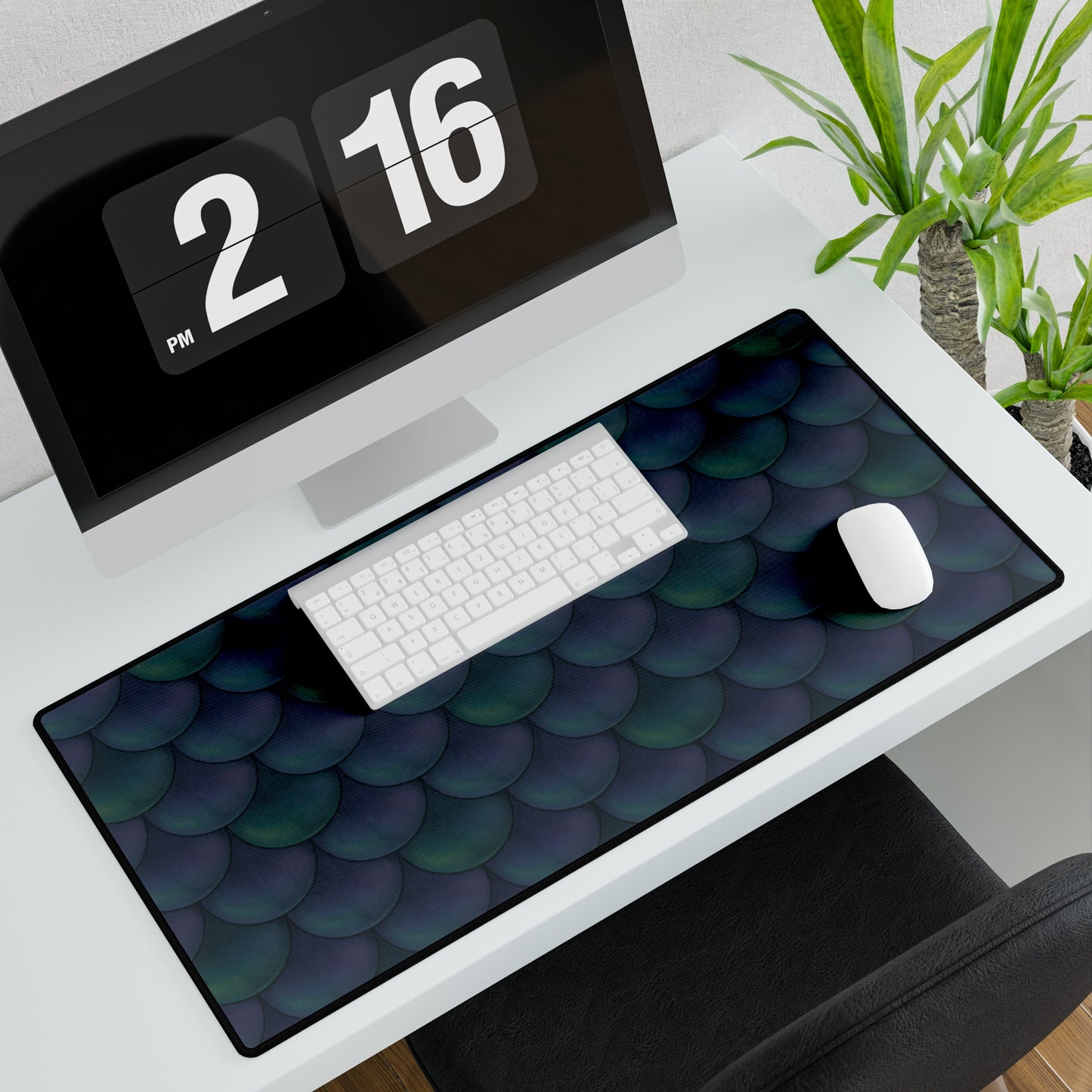 Blue Dragonscale Desk Mat