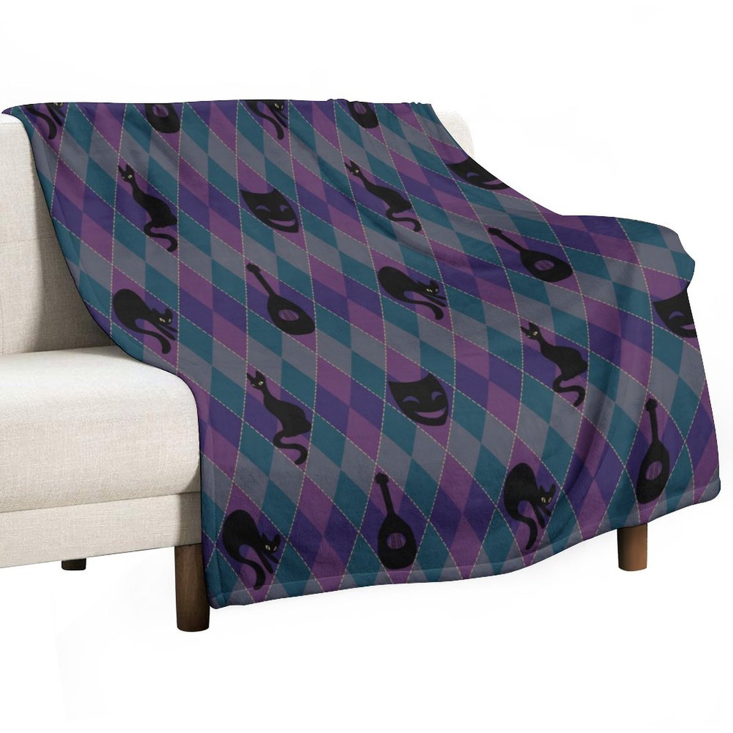 Catty Troubadour 280gsm Flannel Blanket-50"x60" (Dual-sided Printing)
