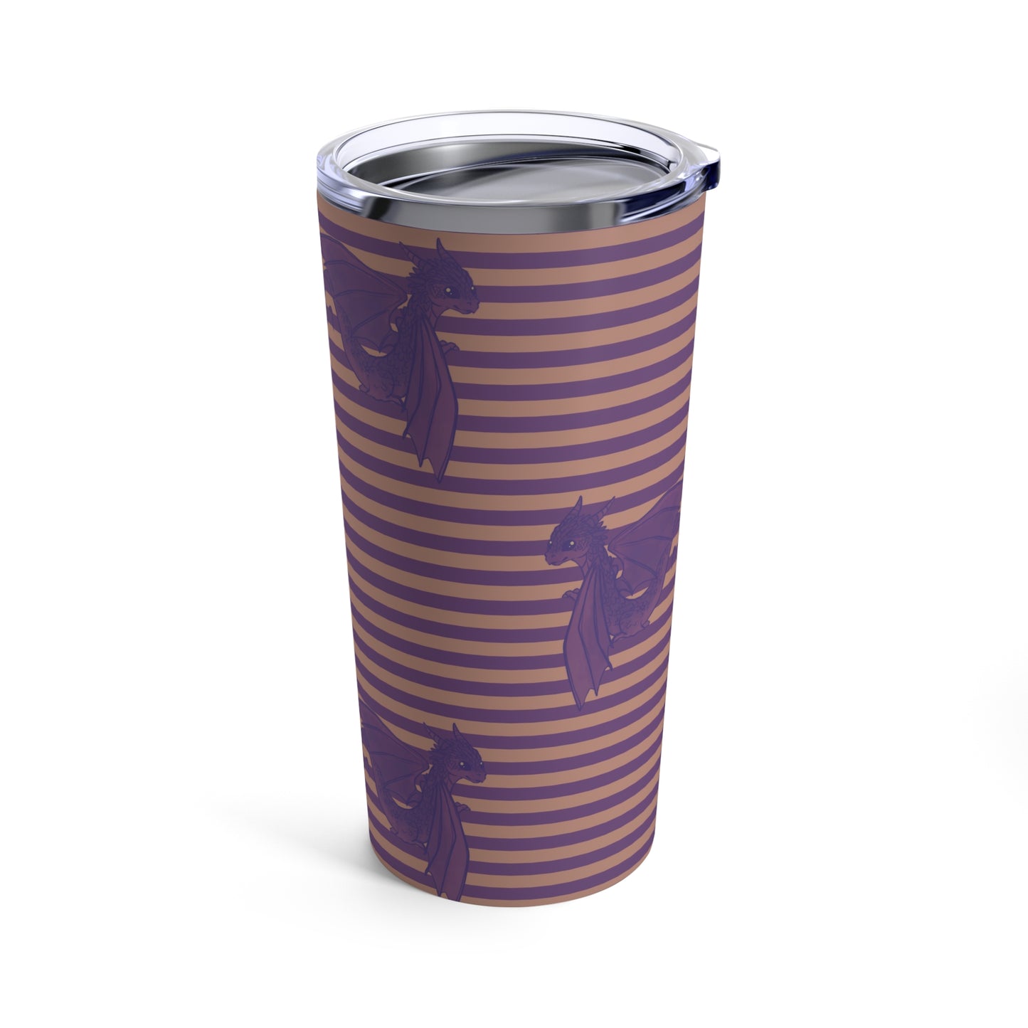 Purple Stripe Dragons Tumbler 20oz
