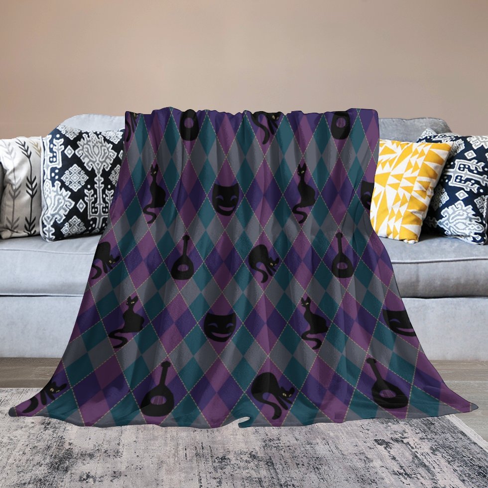Catty Troubadour 280gsm Flannel Blanket-40"x50" (Dual-sided Printing)