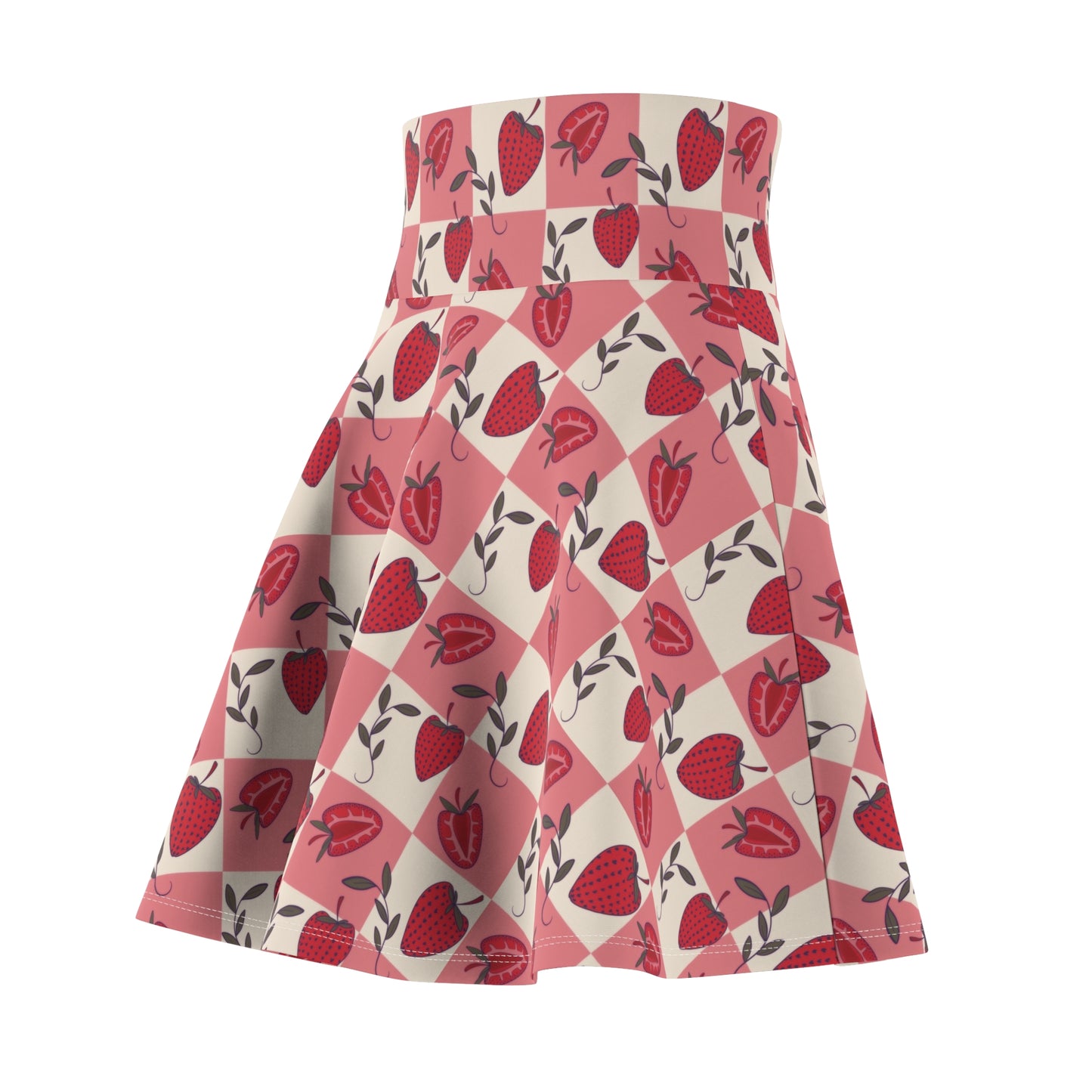 Strawberry Checkers Skater Skirt