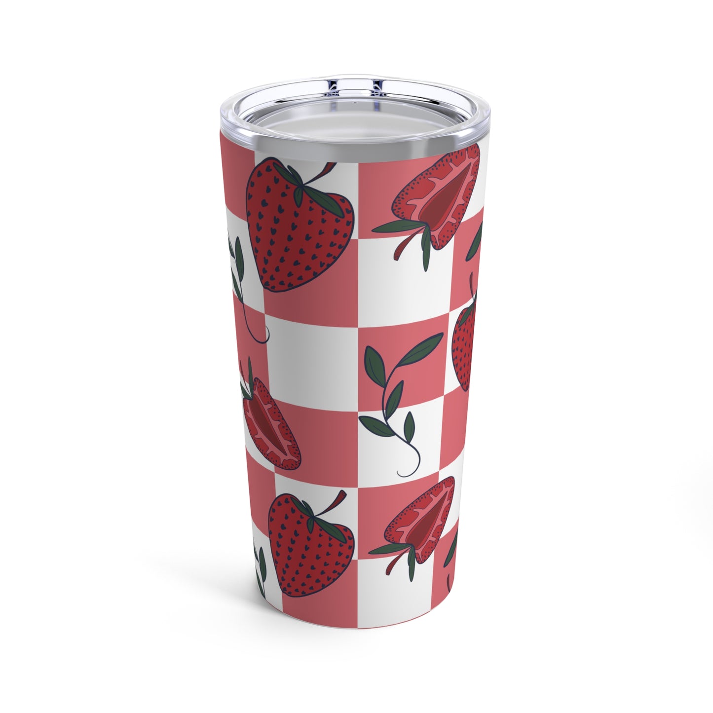 Strawberry Checkers Tumbler 20oz