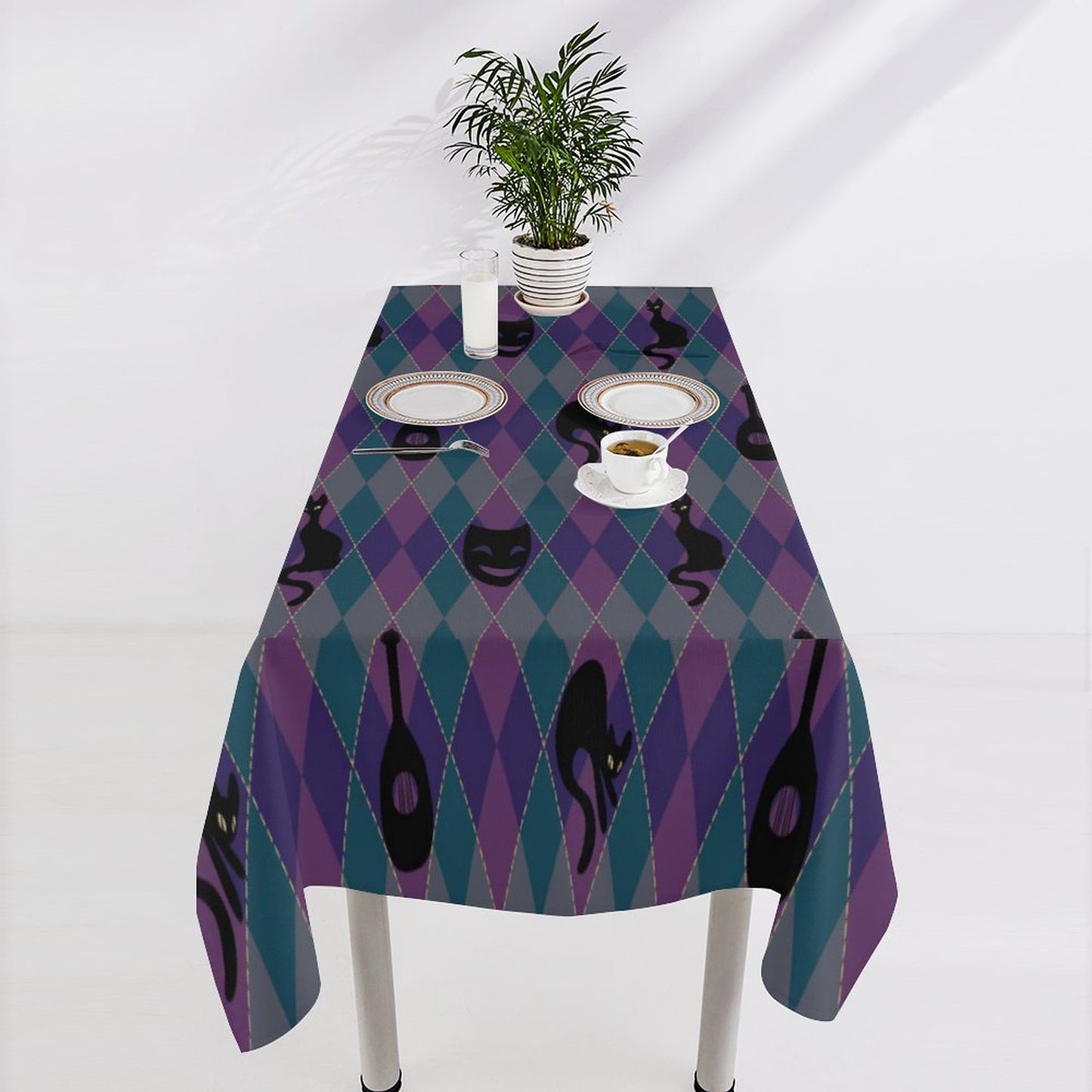 Catty Troubadour Rectangle Tablecloth