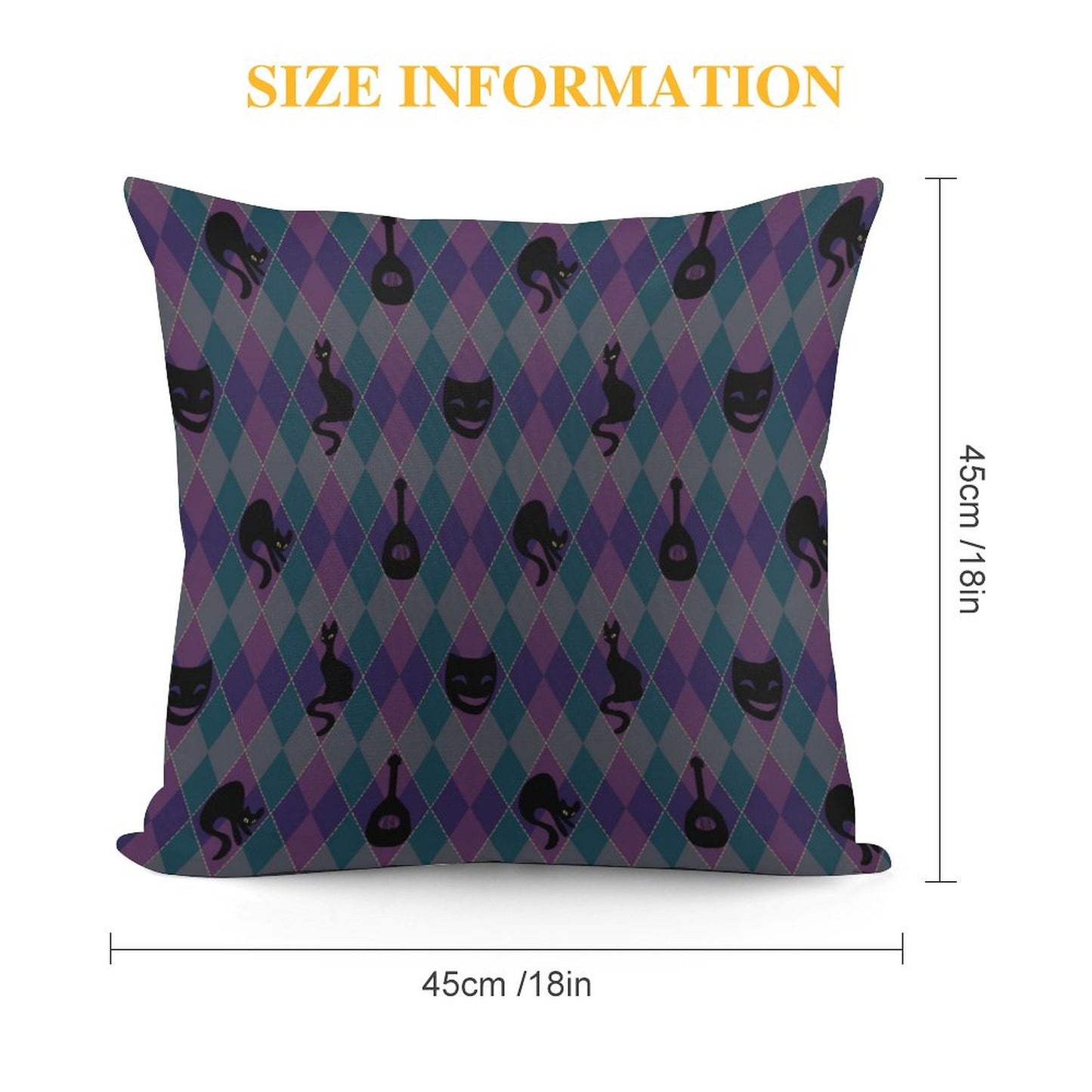 Catty Troubadour Square Plush Throw Pillow Cover (Pillow Excluded) (Dual-sided Printing)