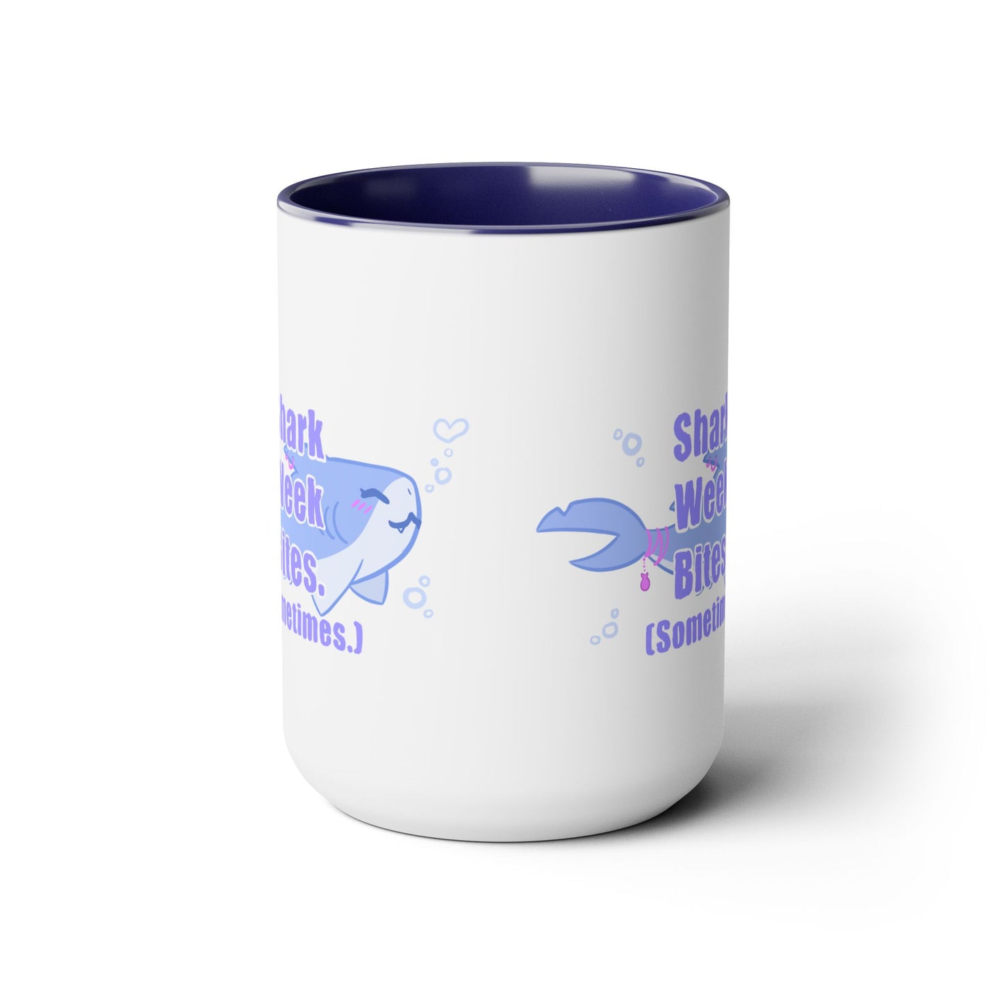 Shark Week Bites Two-Tone Coffee Mugs, 15oz
