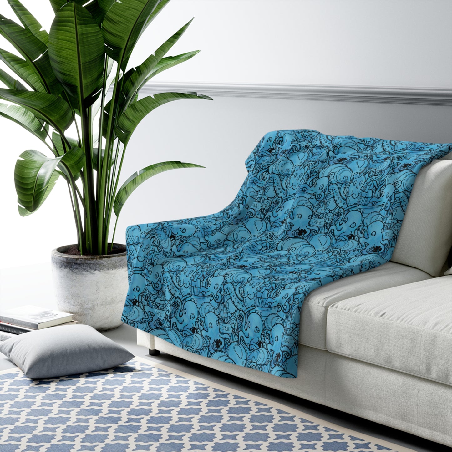Pirate Kraken Fleece Blanket