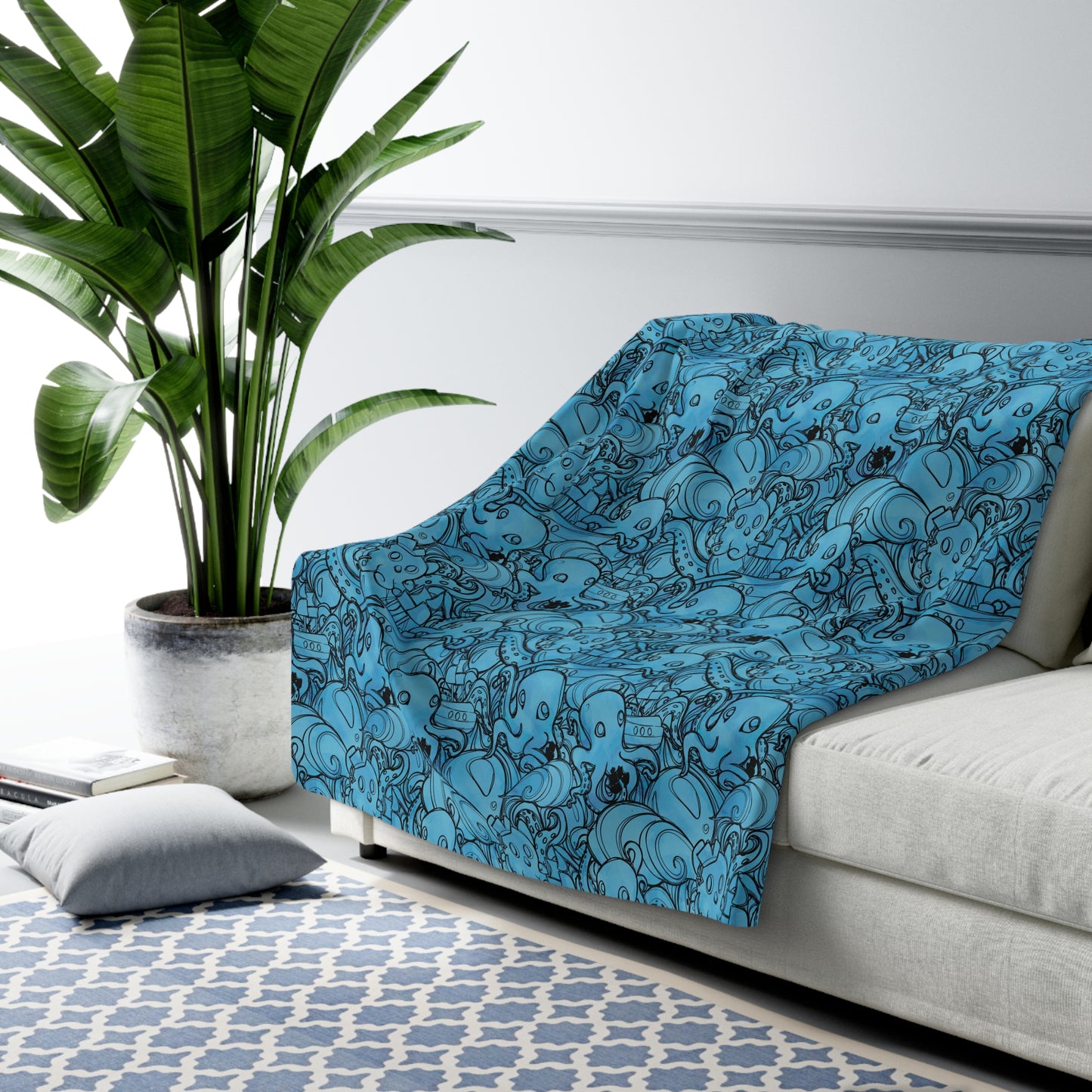 Pirate Kraken Fleece Blanket