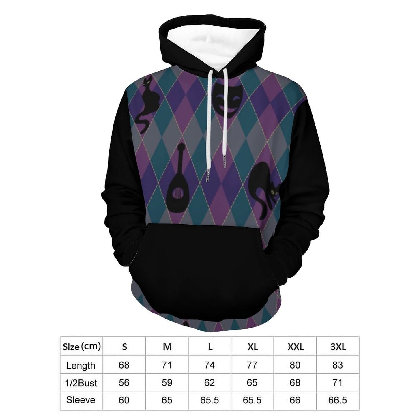 Catty Troubadour 230gsm Printed Hoodie for Men (All-Over Printing)