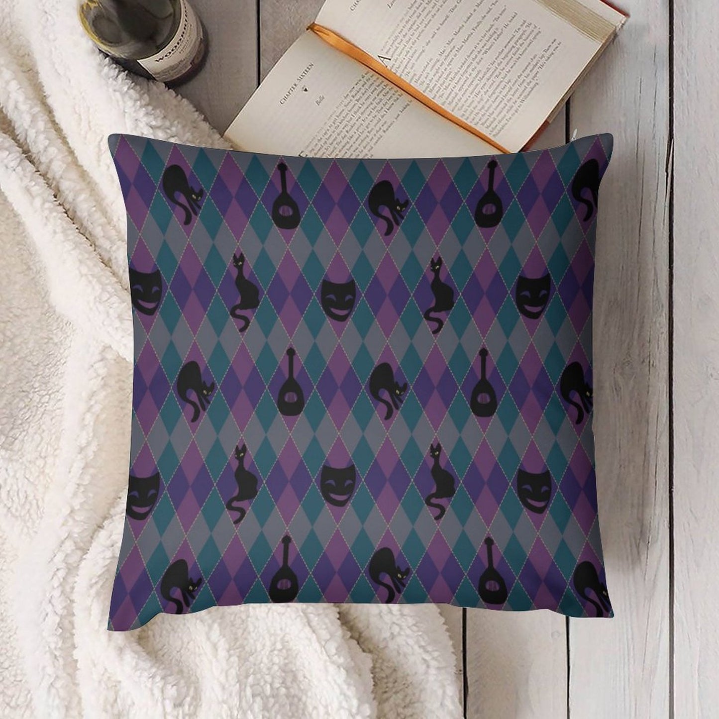Catty Troubadour Plush Pillowcase Set of 4