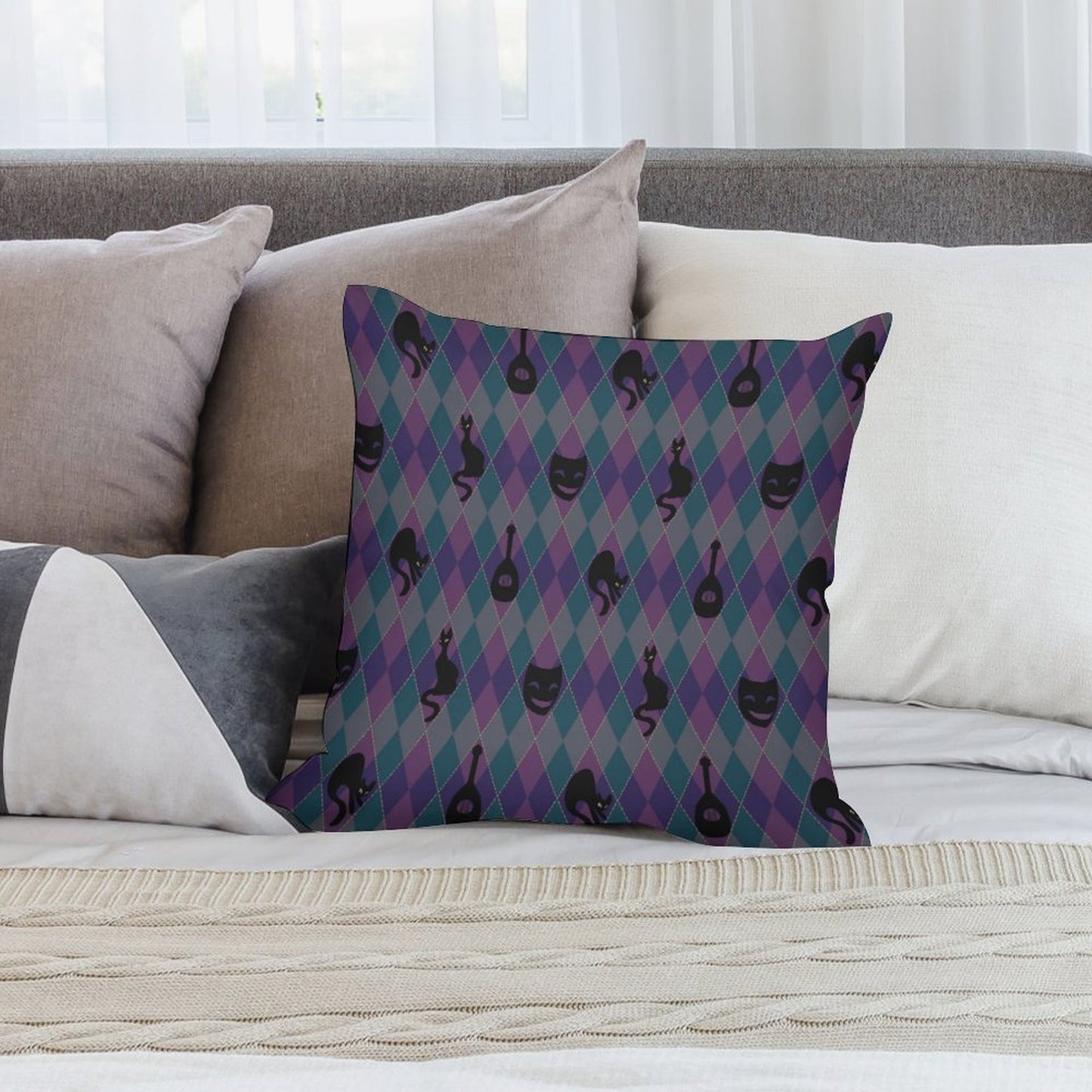 Catty Troubadour Plush Pillowcase Set of 4